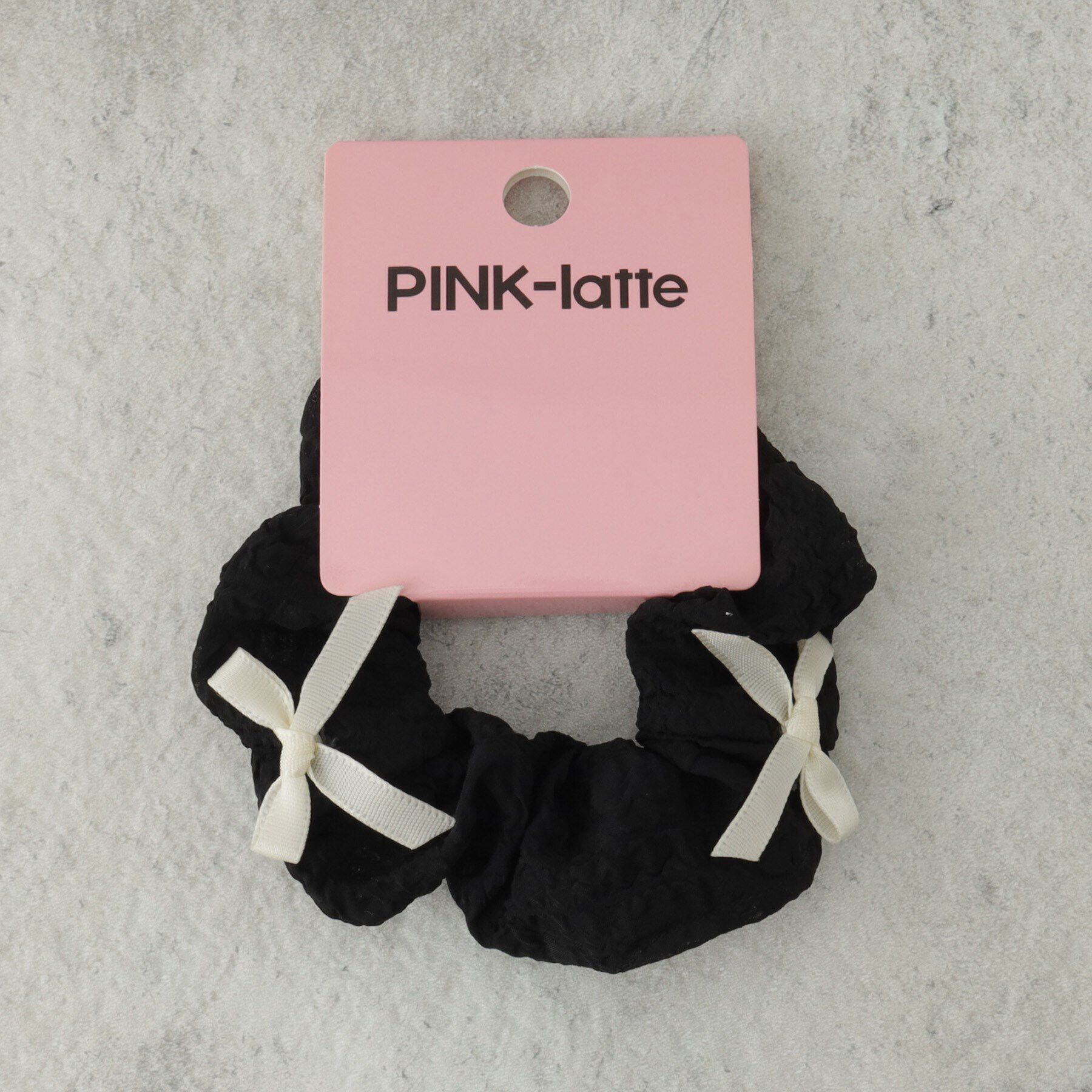 PINK-latte「リボンシュシュ」|その他|ブラック(019)