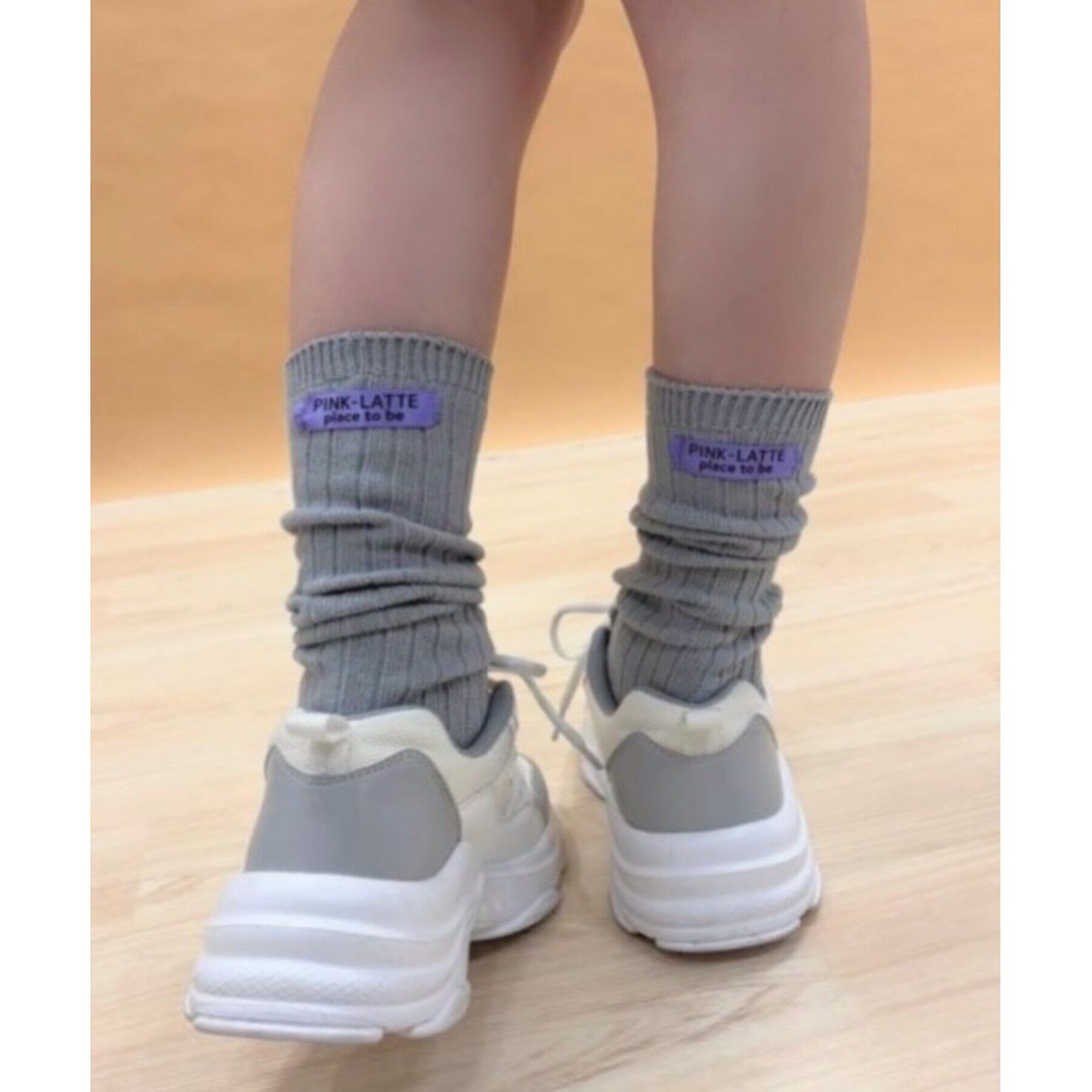 PINK-latte「【30cm丈】ルーズソックス」|ソックス|グレー(012)