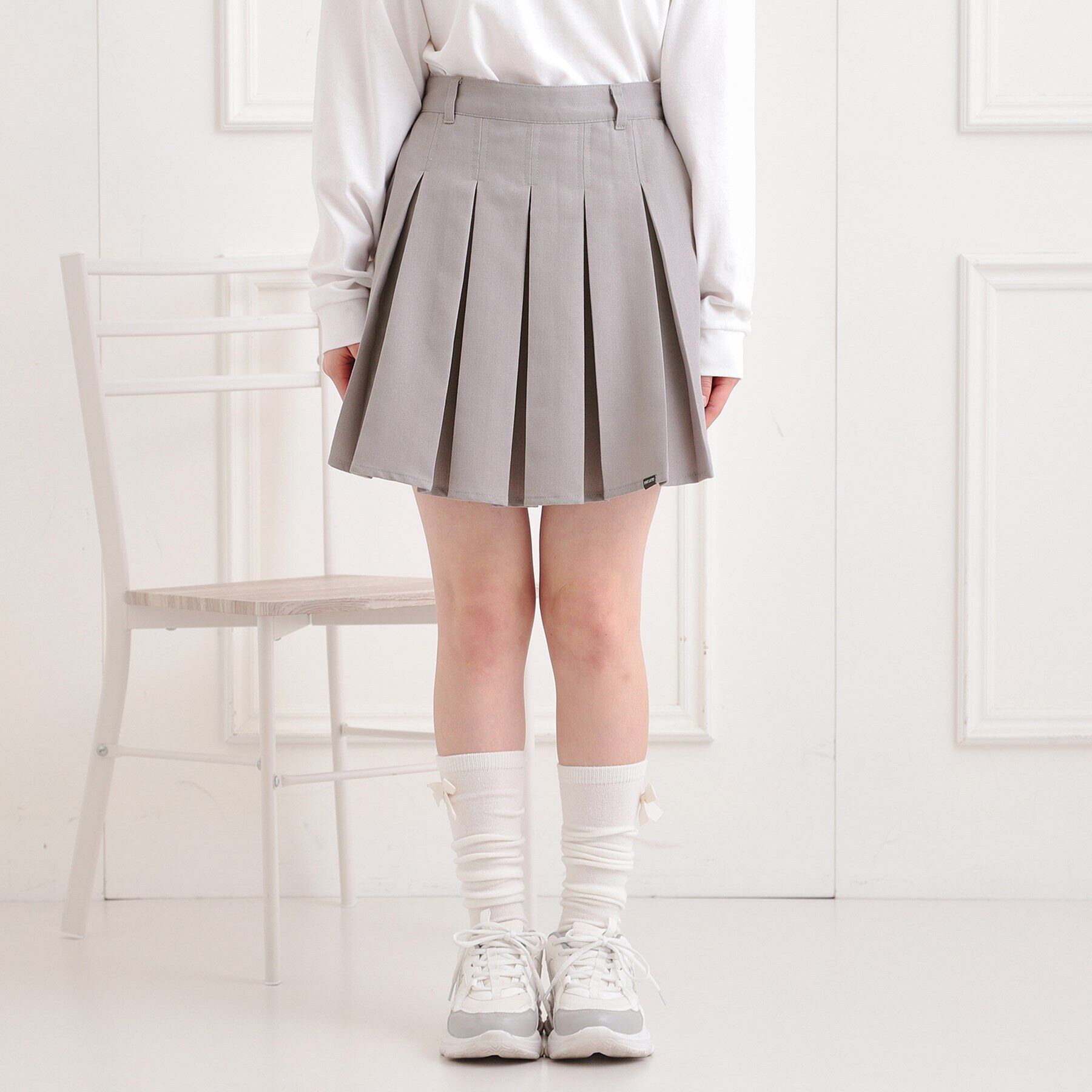 PINK-latte「インパンプリーツ無地スカート」|スカート|