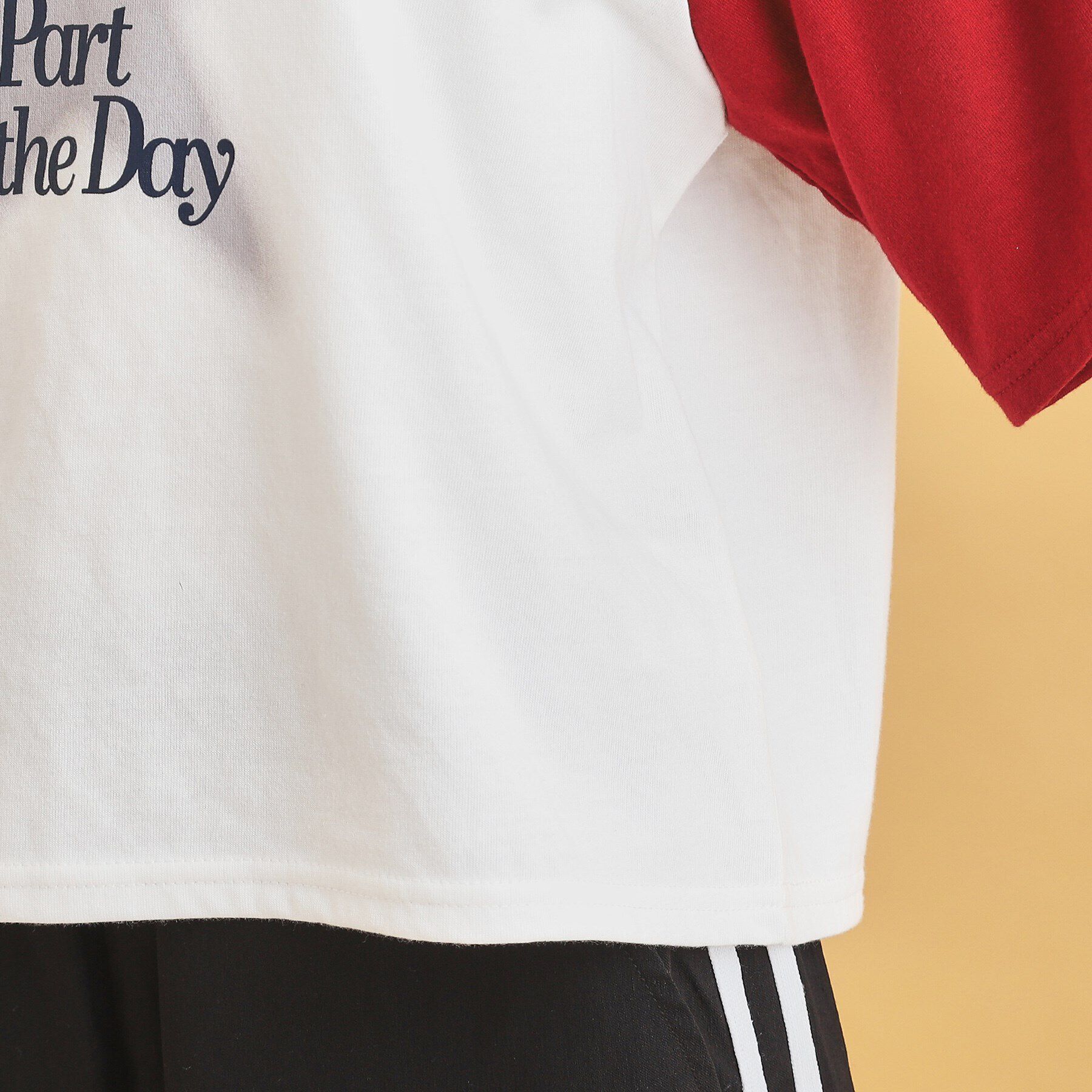 PINK-latte「スプレー星ラグランTシャツ」|Tシャツ・カットソー|