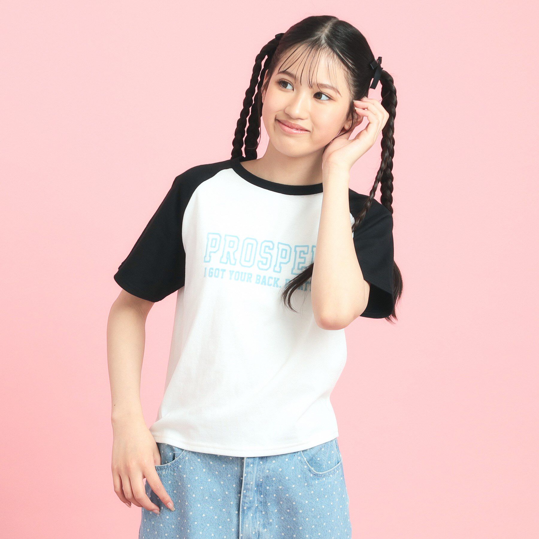 PINK-latte「ラグランTシャツ」|Tシャツ・カットソー|