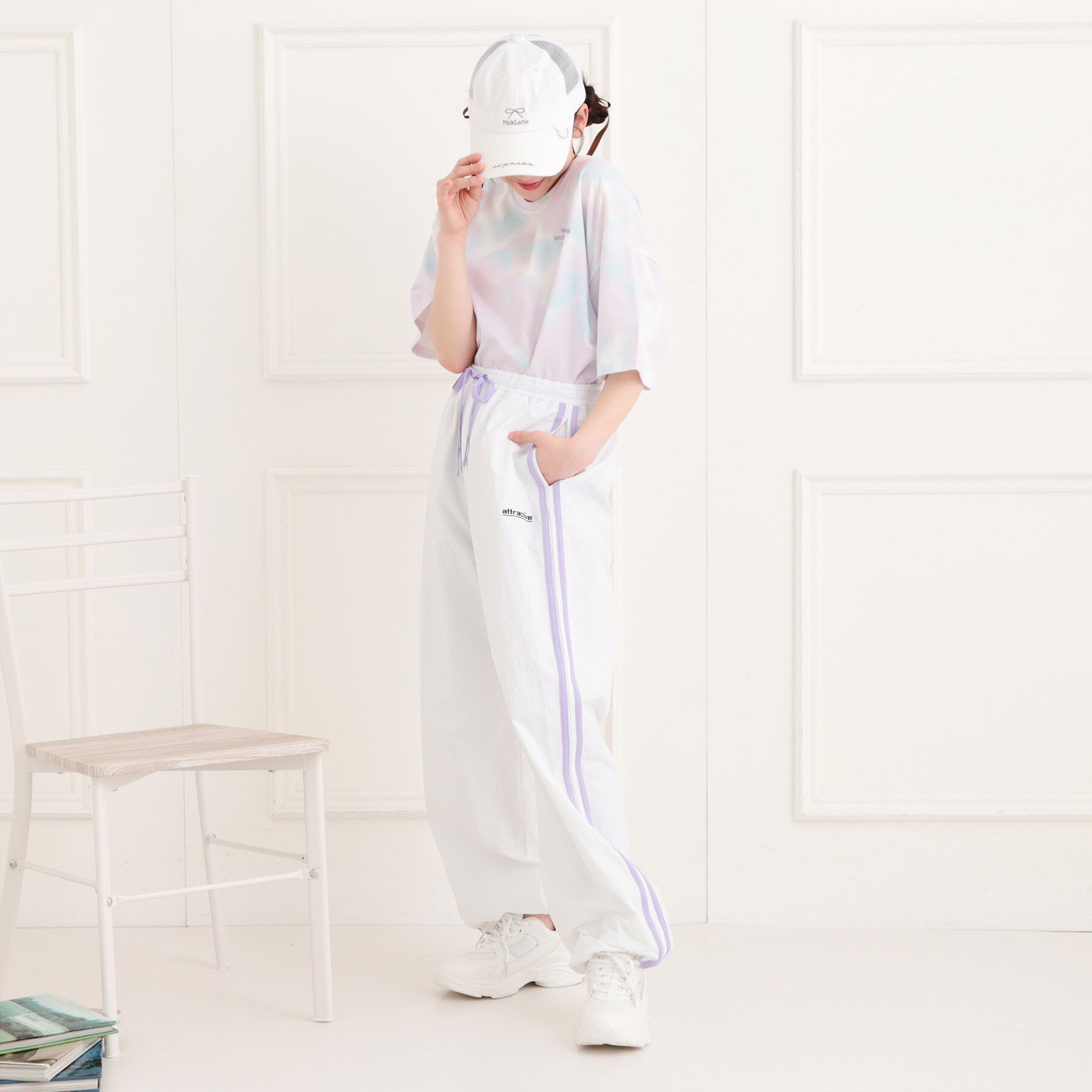 PINK-latte「ナイロンライントラックパンツ」|その他|