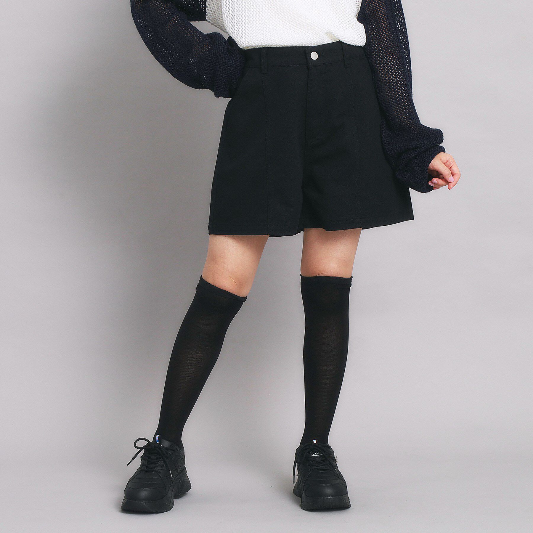 PINK-latte「ハイウエストショートパンツ」|キュロット|