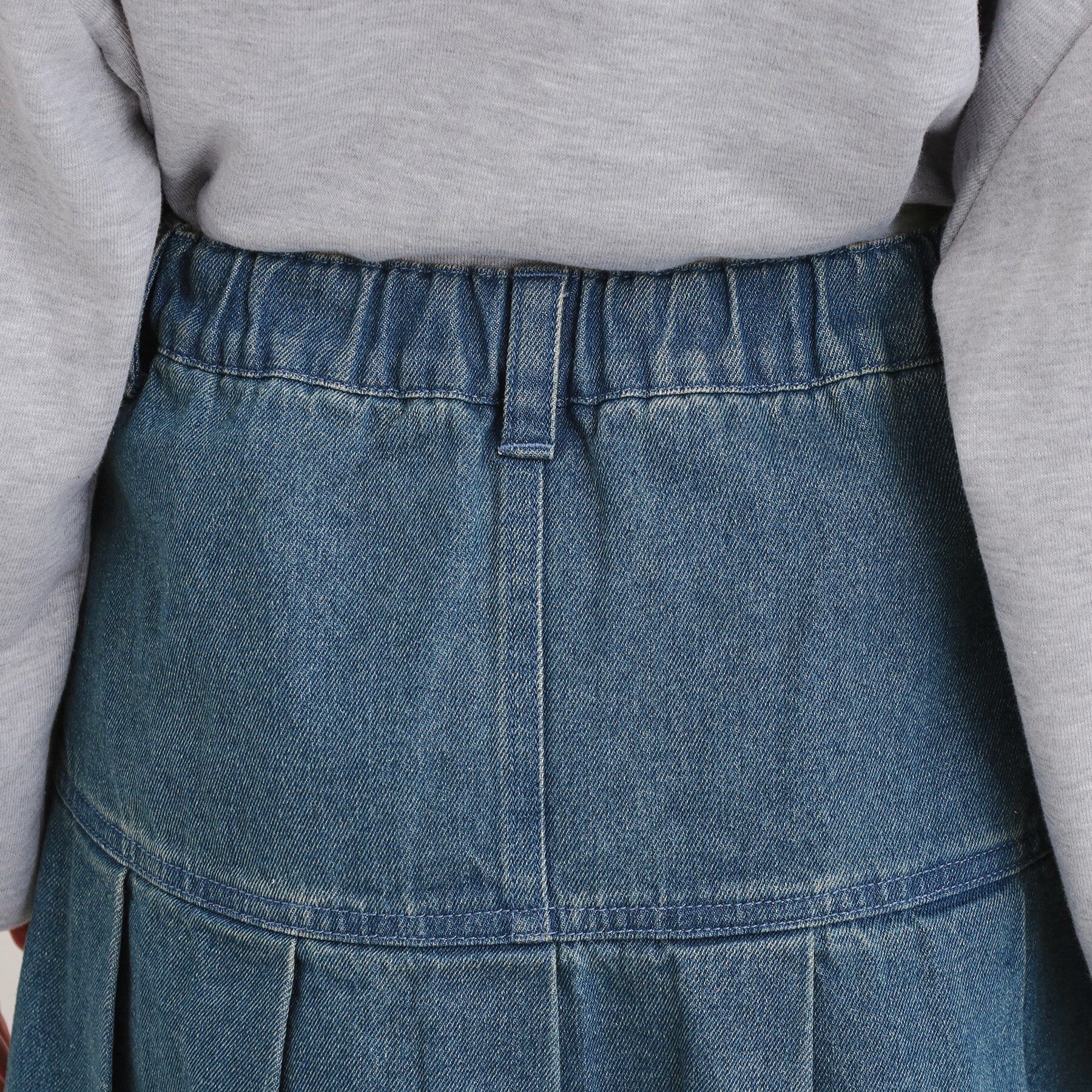 PINK-latte「デニム裾プリーツスカート」|スカート|