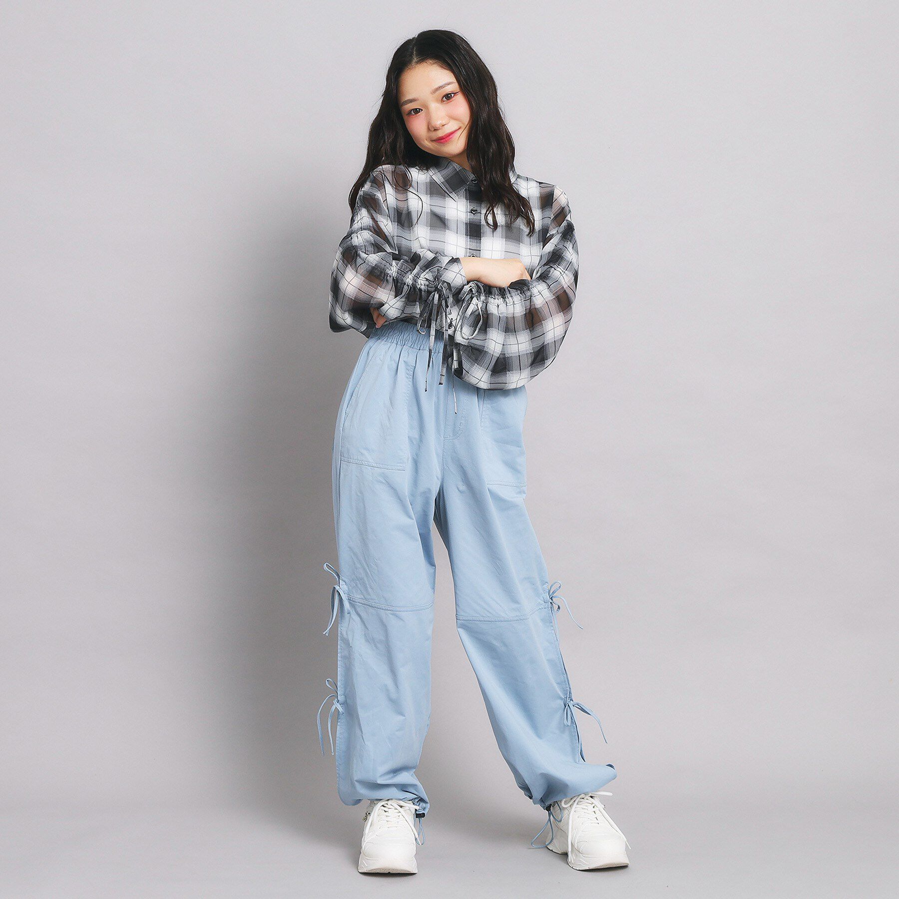 PINK-latte「【セットアイテム】ドロストチェック＋タンクセット」|その他|