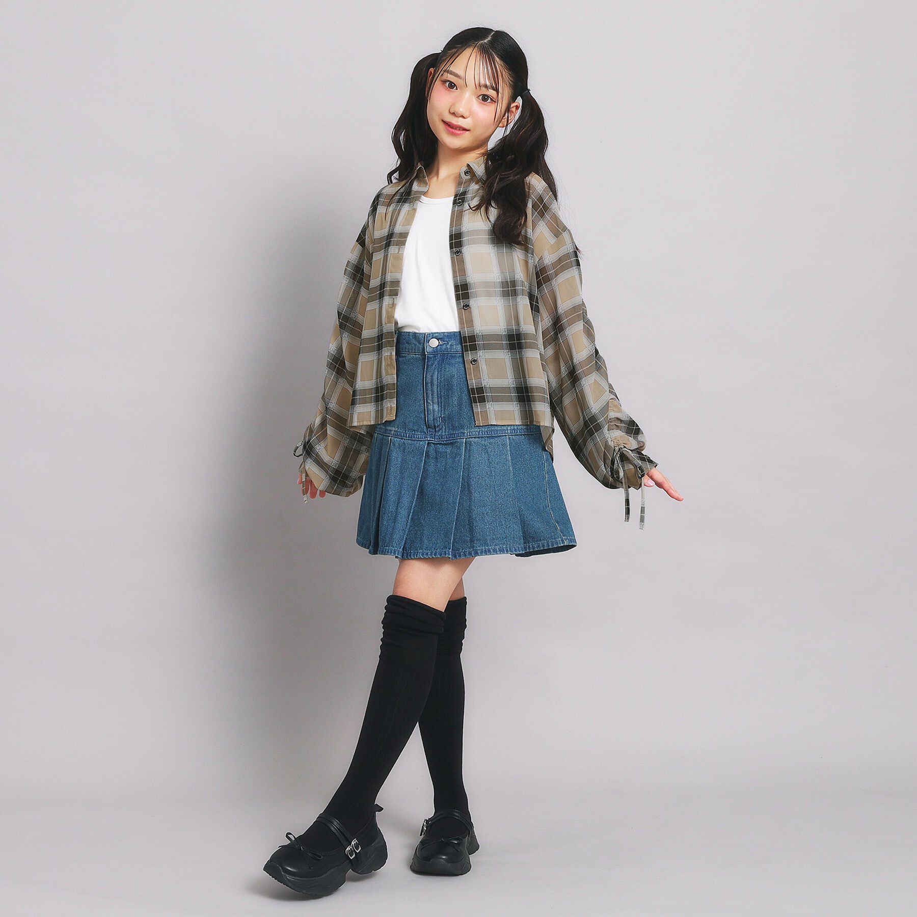 PINK-latte「【セットアイテム】ドロストチェック＋タンクセット」|その他|