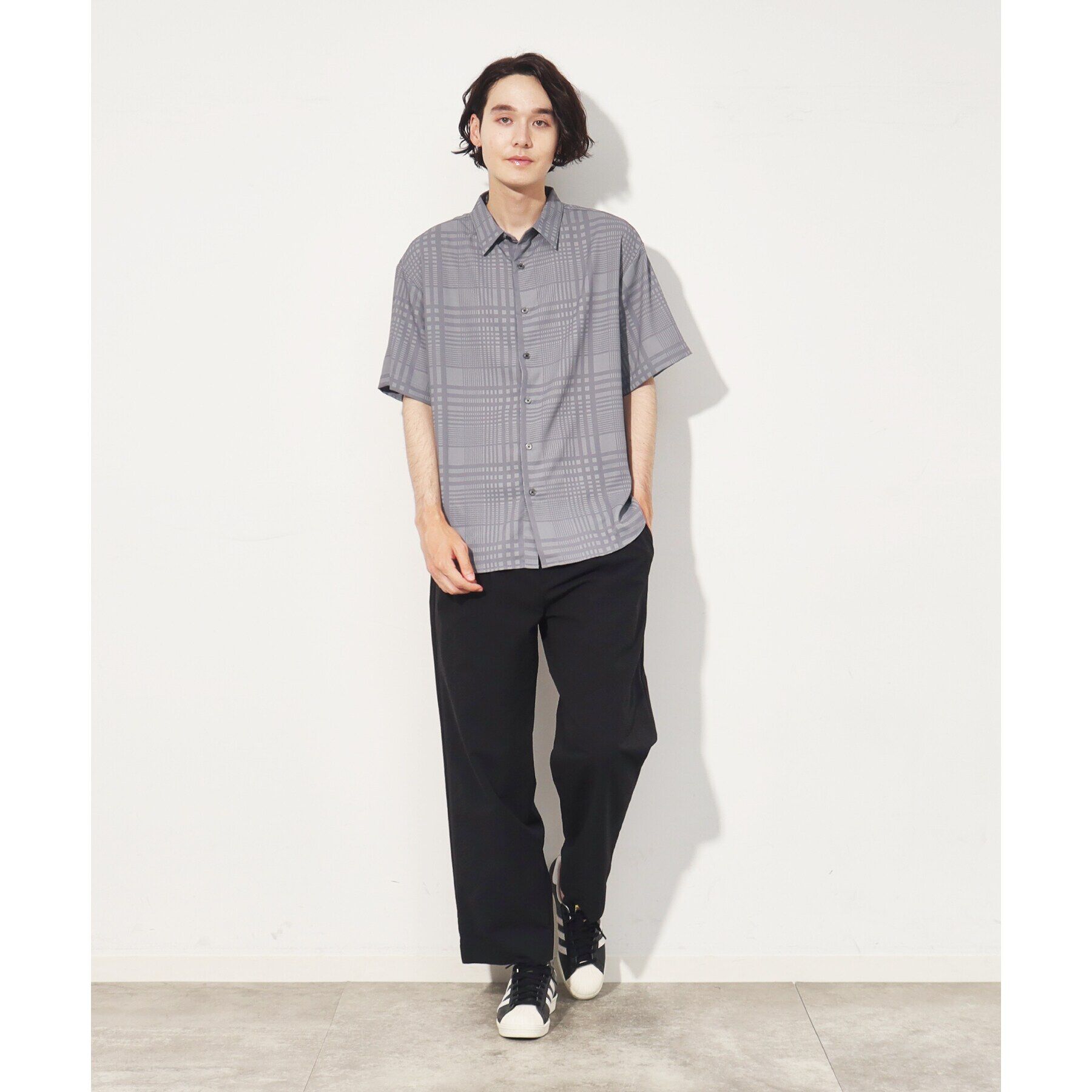 THE SHOP TK「【10色展開】プリントデザインシャツ チェック／ブロッキング／マーブル／ブラシアート」|シャツ・ブラウス|