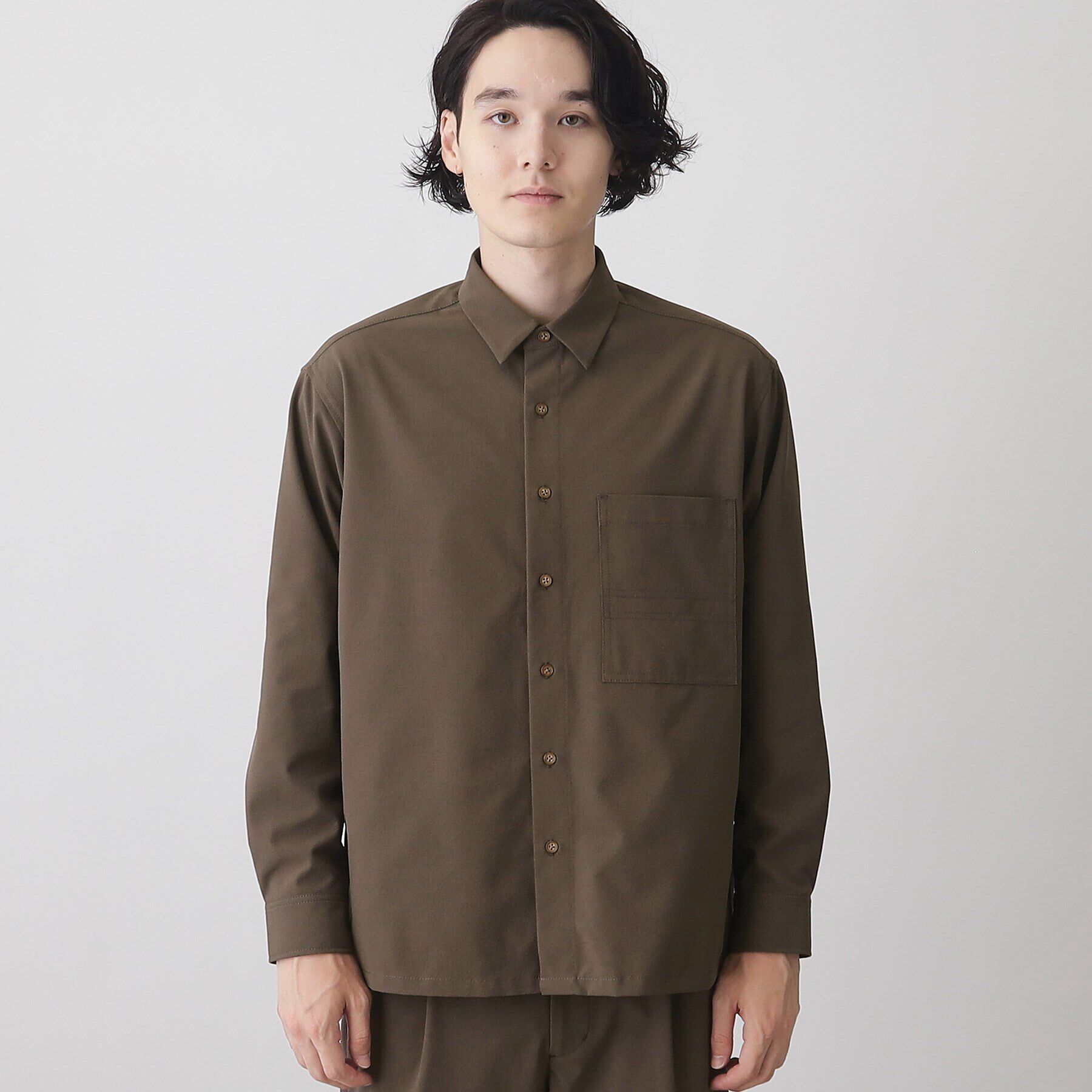 THE SHOP TK「【360&deg;ストレッチ／セットアップ可】リッチポリシャツ」|シャツ・ブラウス|