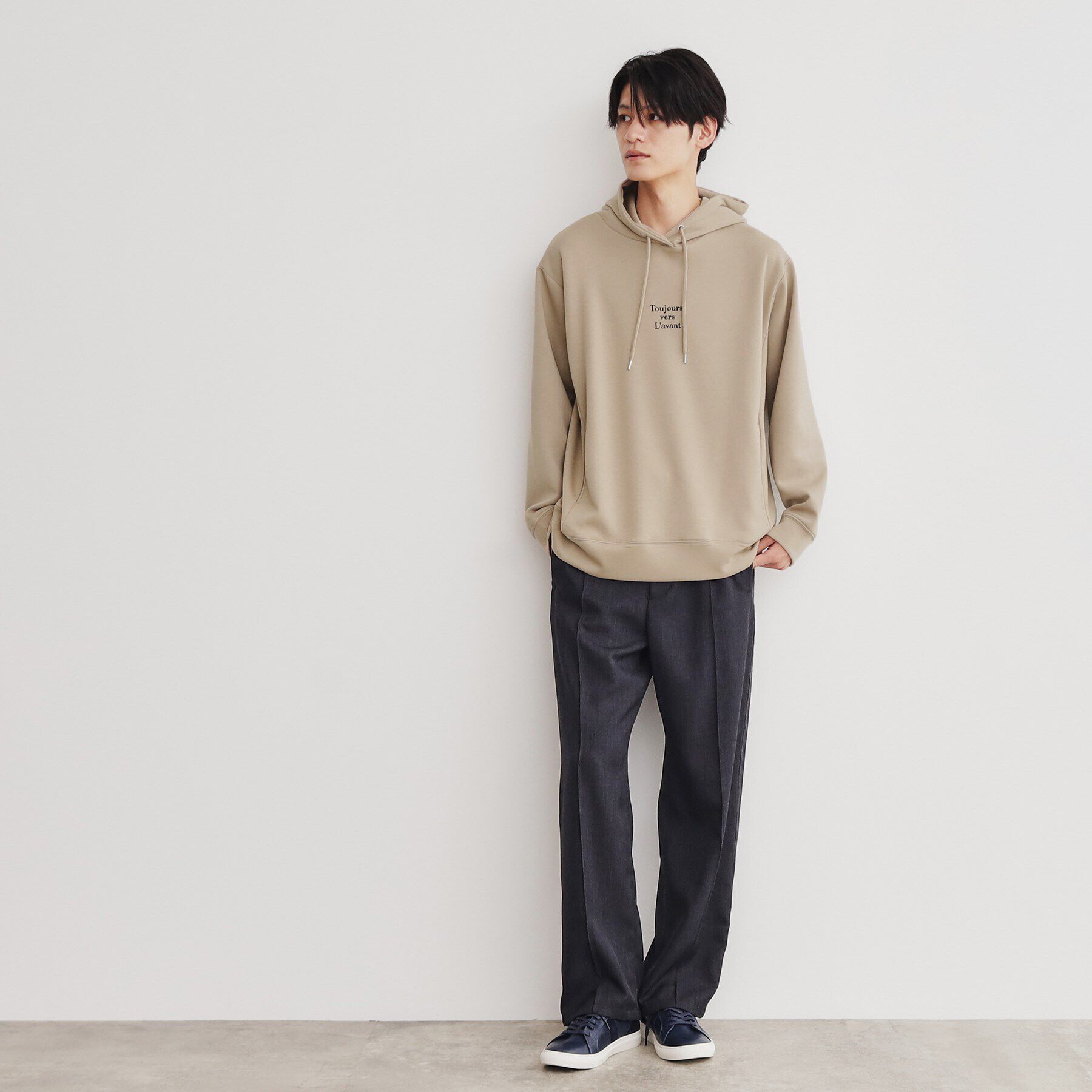 THE SHOP TK「プリントダンボールパーカー ビッグシルエット／ユニセックス」|パーカー|