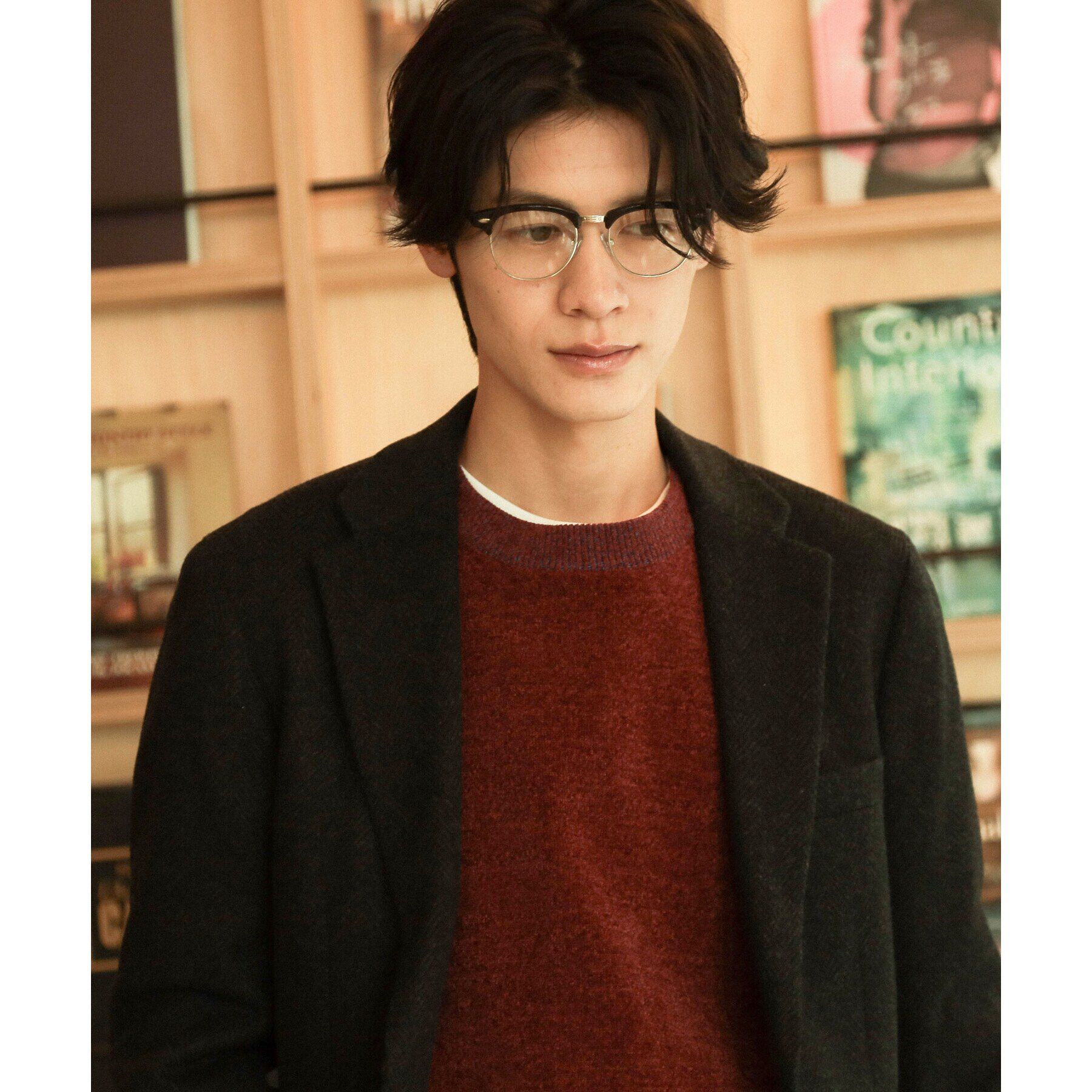 THE SHOP TK「アンゴラ混ヘリンボンジャケット【セットアップ可/ビジネス対応】」|テーラードジャケット|