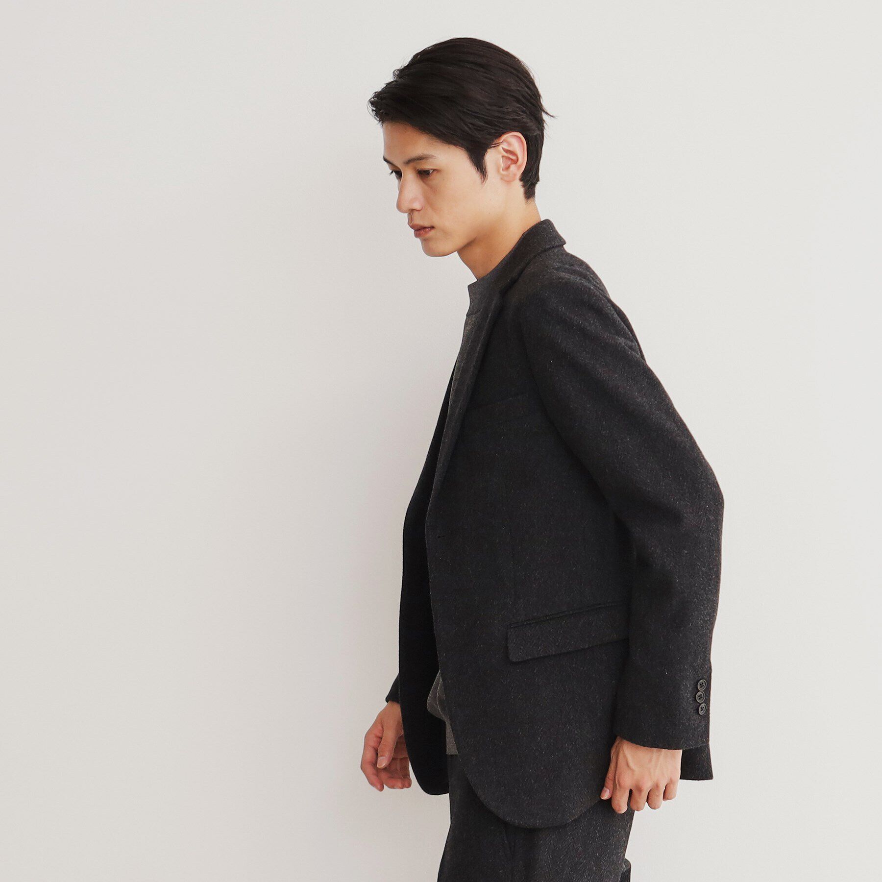 THE SHOP TK「アンゴラ混ヘリンボンジャケット【セットアップ可/ビジネス対応】」|テーラードジャケット|