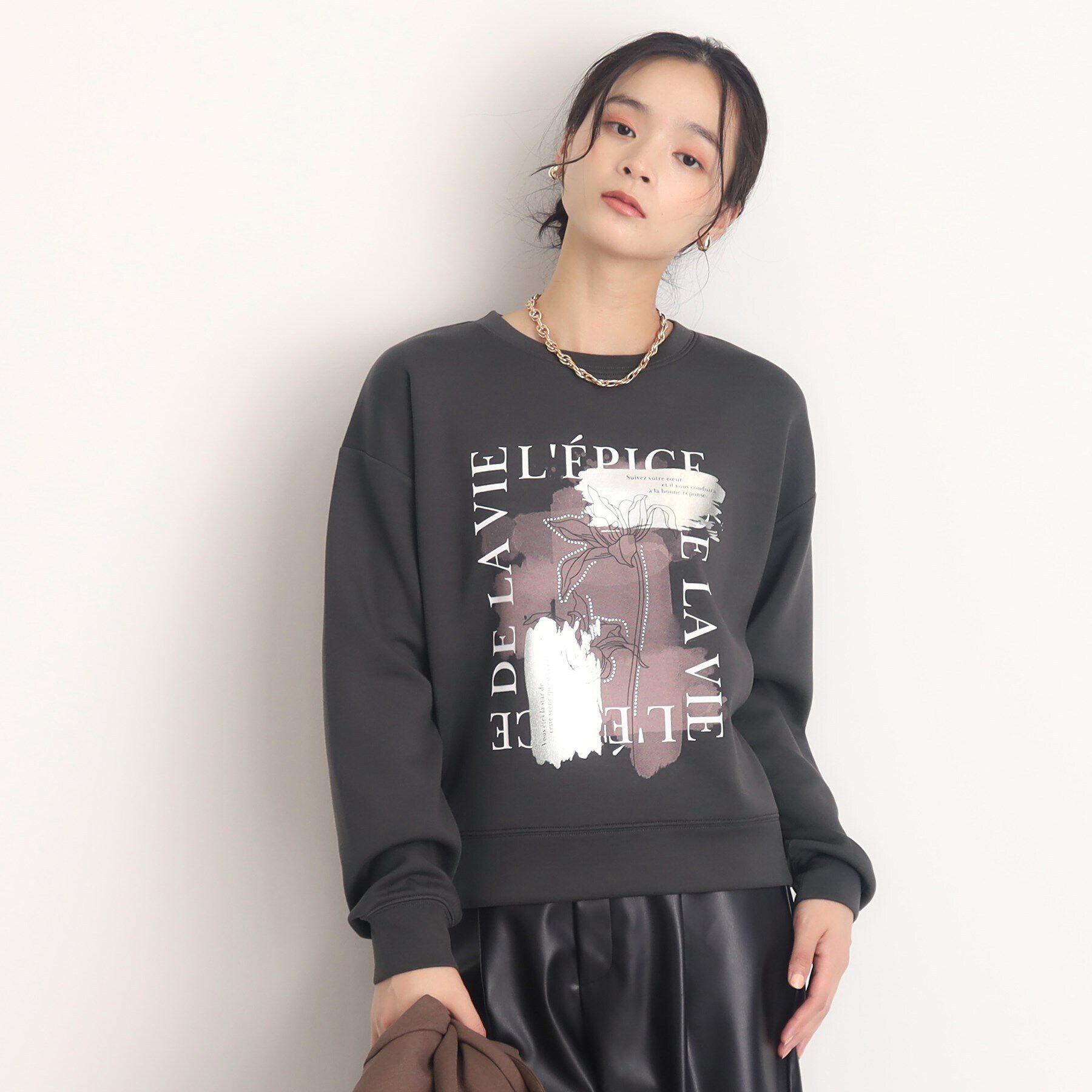 THE SHOP TK「【大人カジュアルが叶う】アートロゴプルオーバー/洗える」|Tシャツ・カットソー|スミクロ(118)