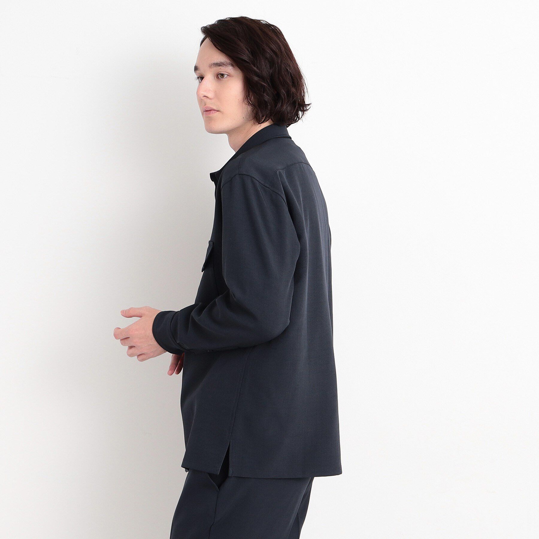 THE SHOP TK「【CAVIAN/キャビアン】リサイクルシャークスキンダブルフラップシャツ セットアップ可」|シャツ・ブラウス|