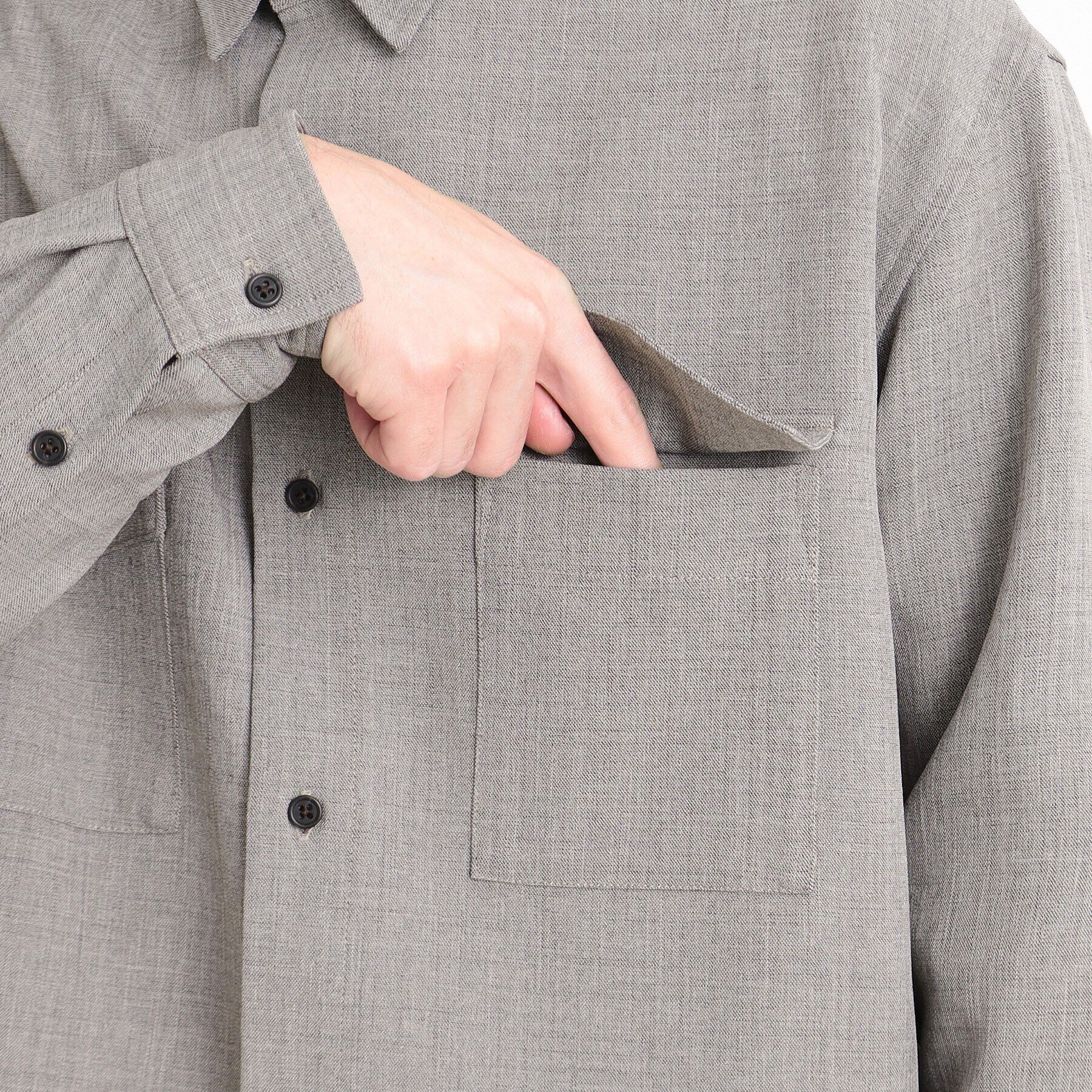 THE SHOP TK「【CAVIAN/キャビアン】リサイクルシャークスキンダブルフラップシャツ セットアップ可」|シャツ・ブラウス|