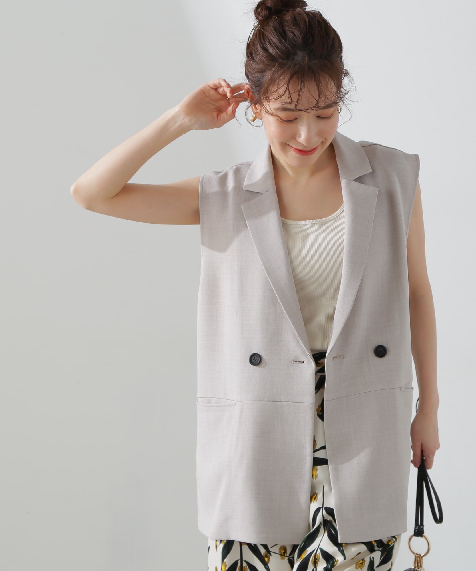  「ドライタッチジレ」|ブルゾン・スタジャン|ライトグレー