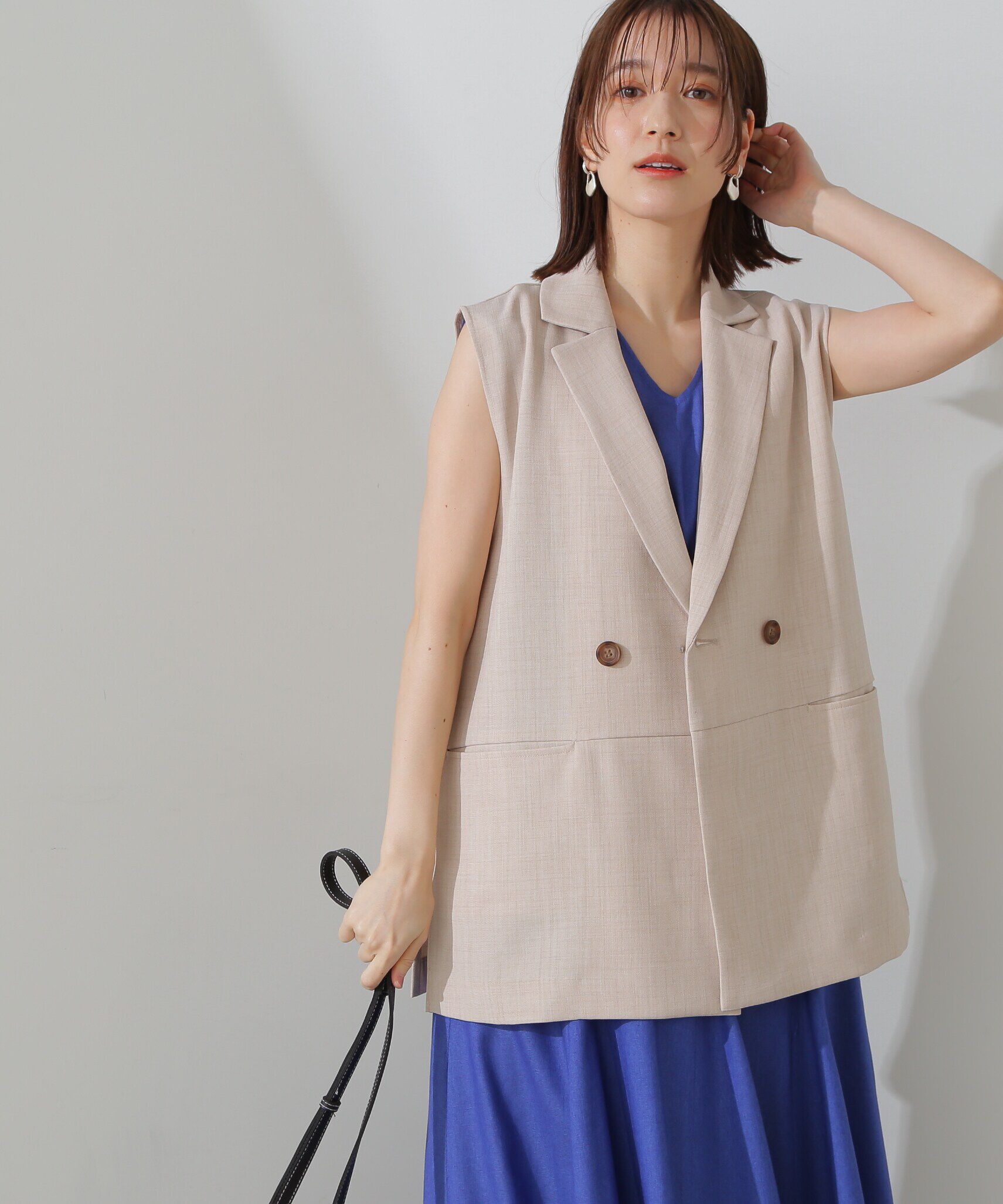  「ドライタッチジレ」|ブルゾン・スタジャン|ベージュ