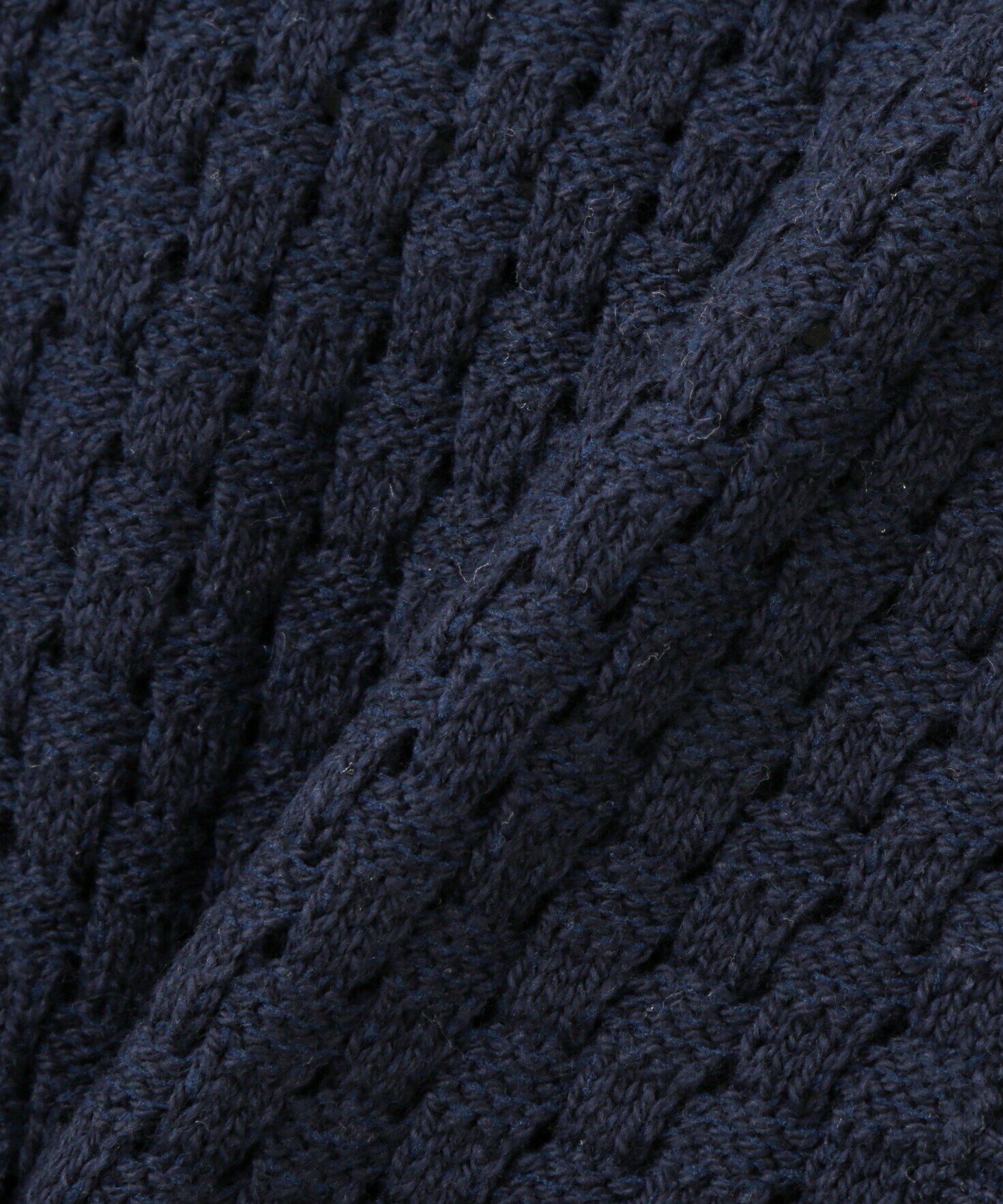  「バスケット編みポロカーディガン」|ニット・セーター|