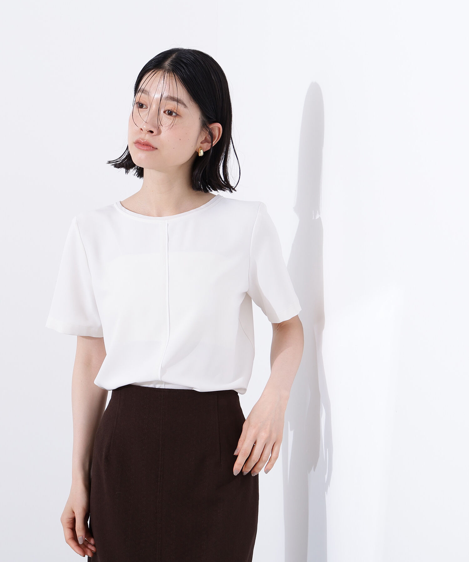  「シフォンラインTブラウス」|シャツ・ブラウス|