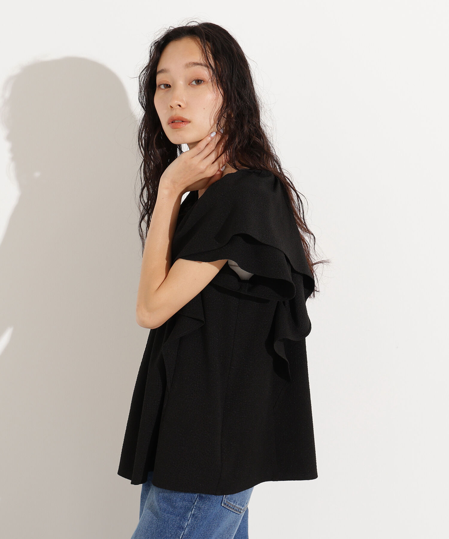  「ドビーフリルブラウス」|シャツ・ブラウス|