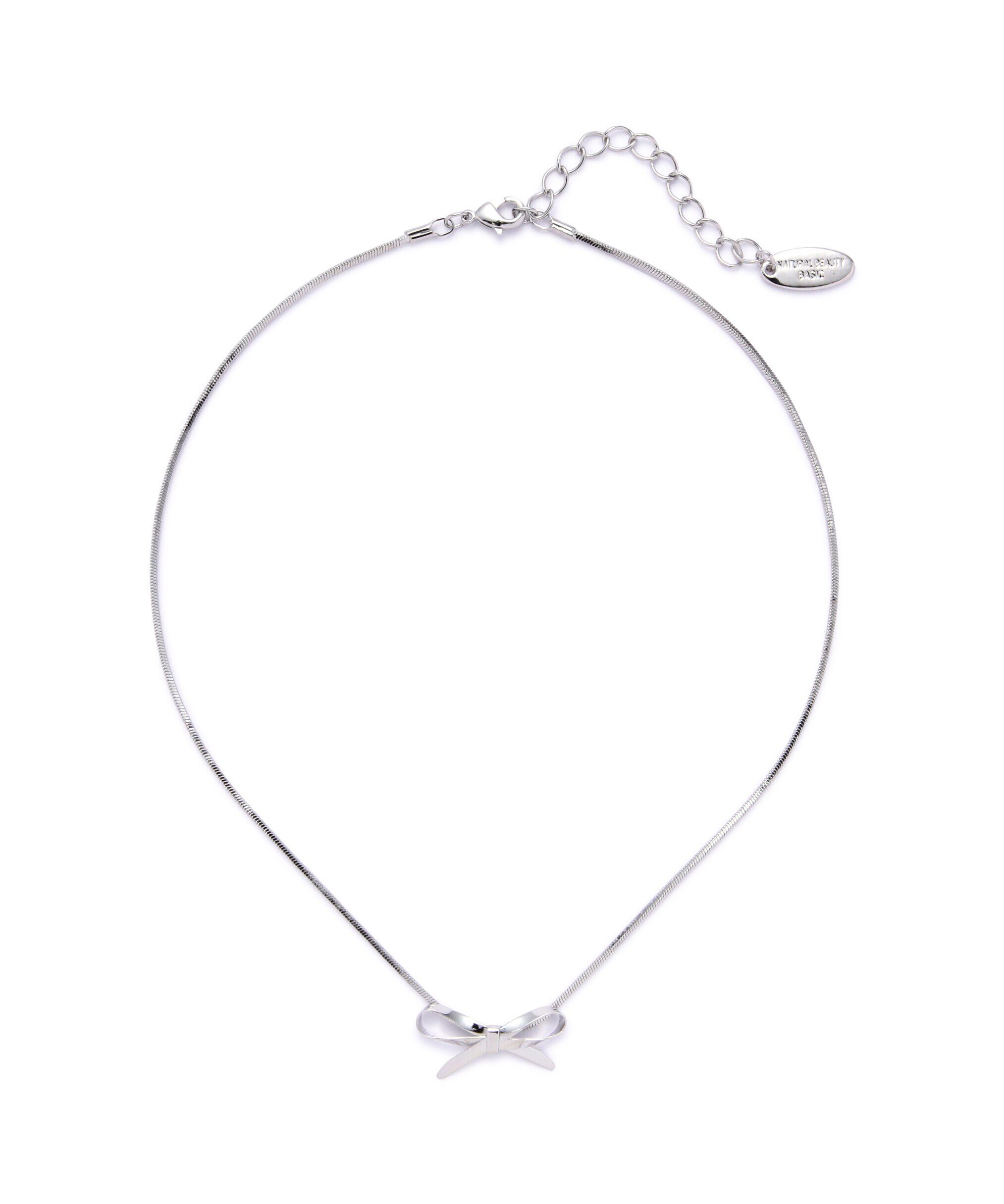  「メタルリボンチョーカー」|ネックレス|シルバー