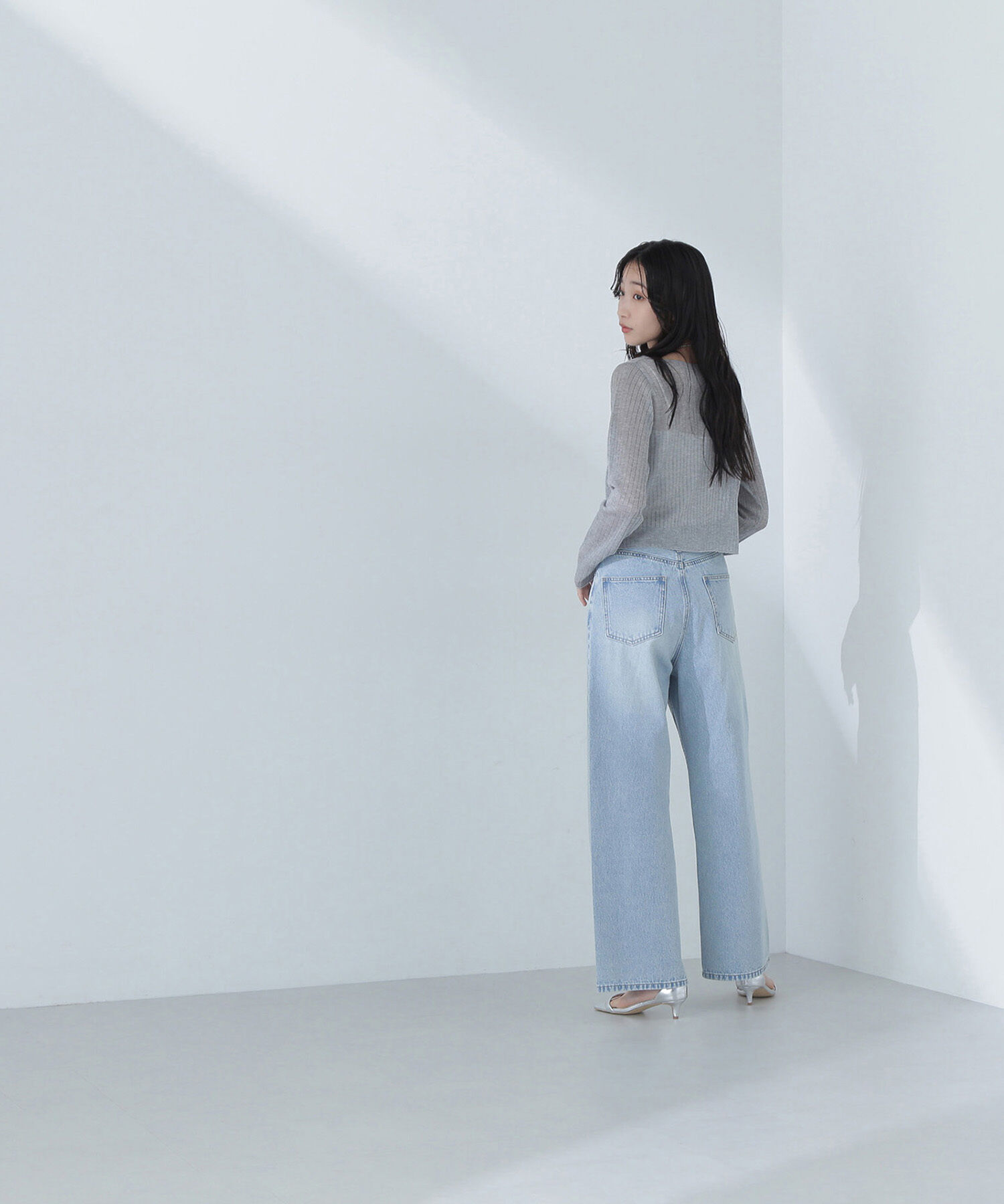  「シアークロップドリブニット」|ニット・セーター|