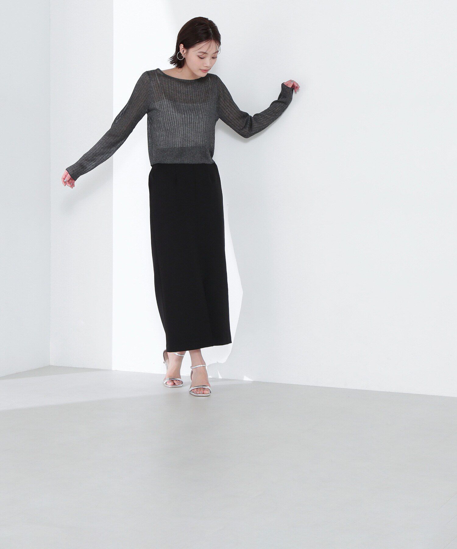  「シアークロップドリブニット」|ニット・セーター|