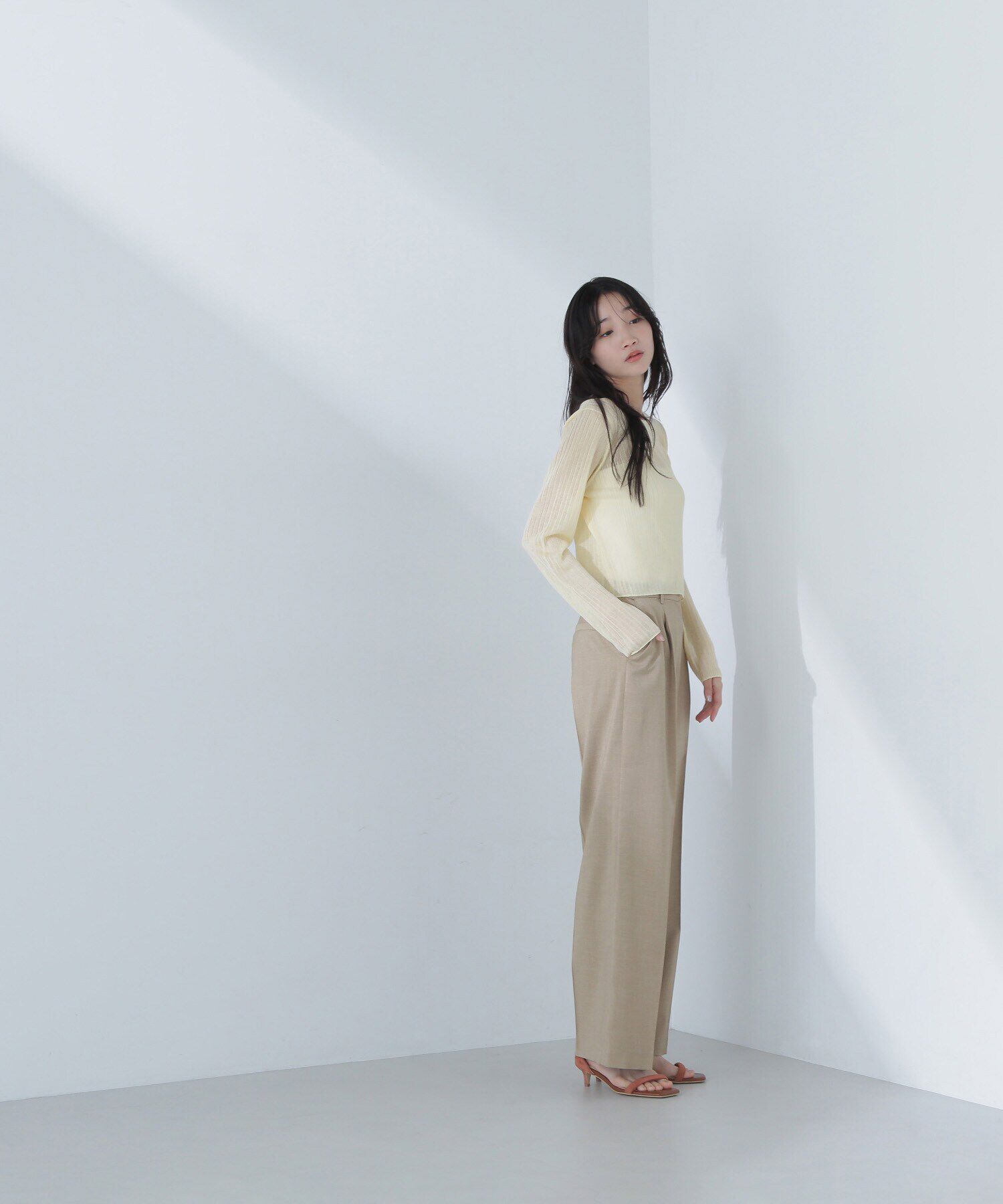  「シアークロップドリブニット」|ニット・セーター|