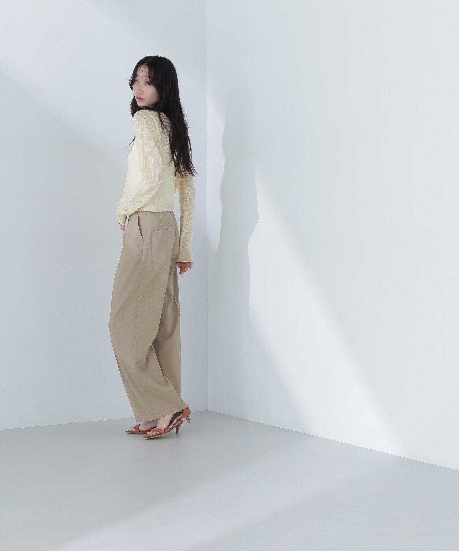  「シアークロップドリブニット」|ニット・セーター|