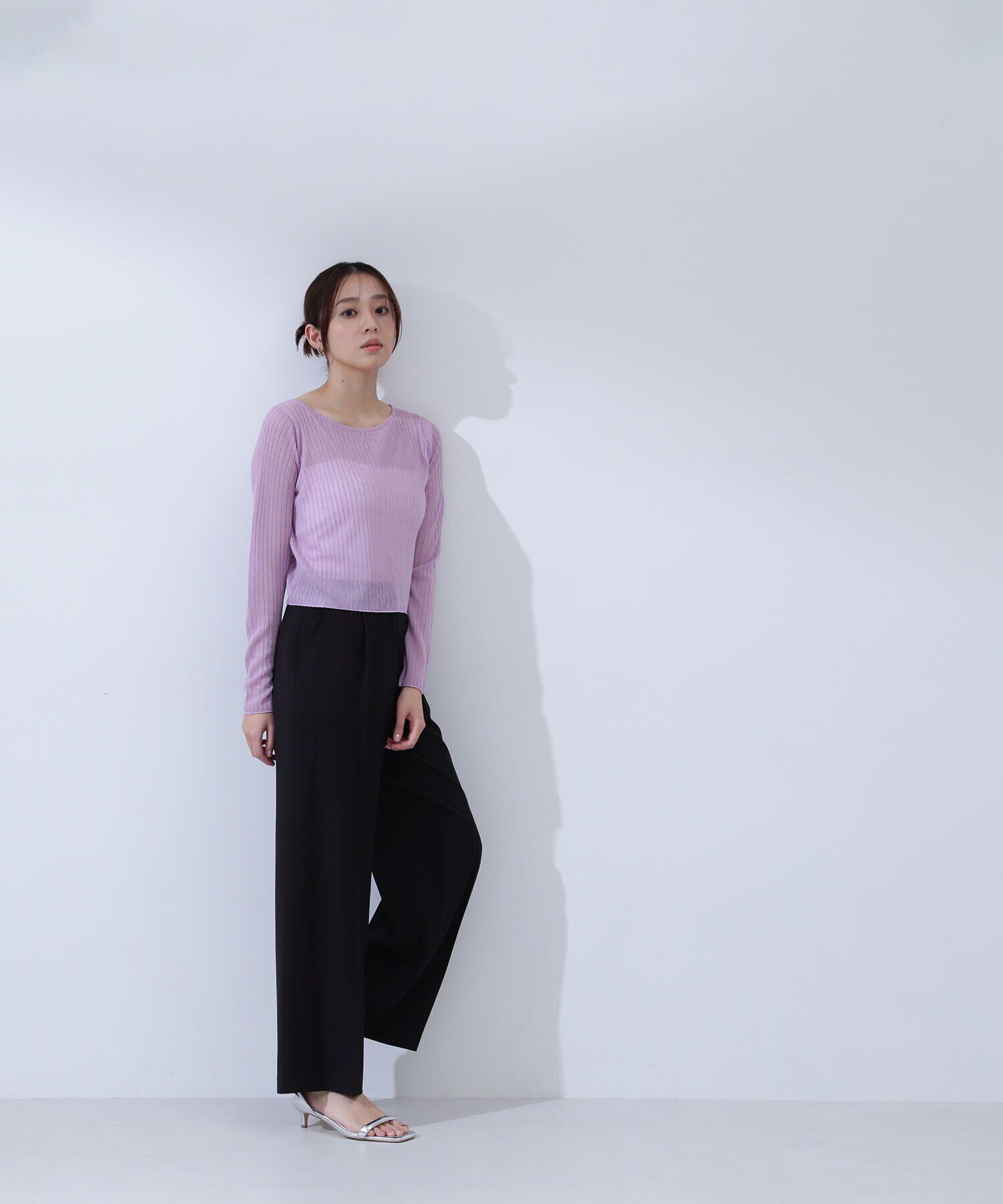  「シアークロップドリブニット」|ニット・セーター|