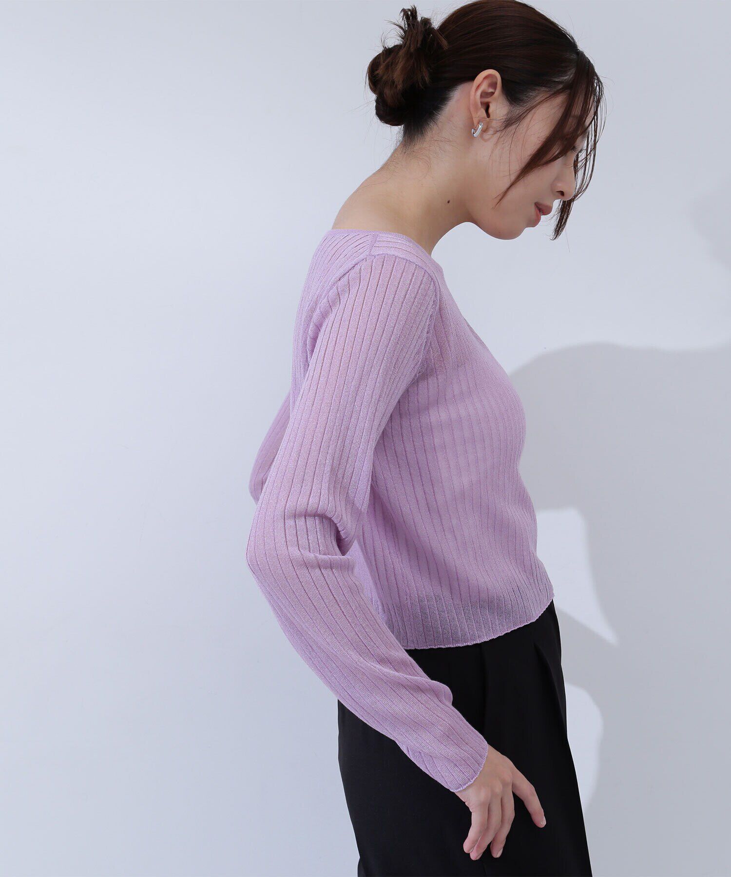  「シアークロップドリブニット」|ニット・セーター|