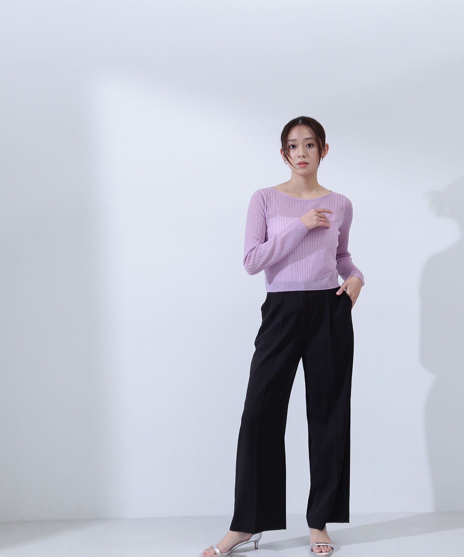  「シアークロップドリブニット」|ニット・セーター|