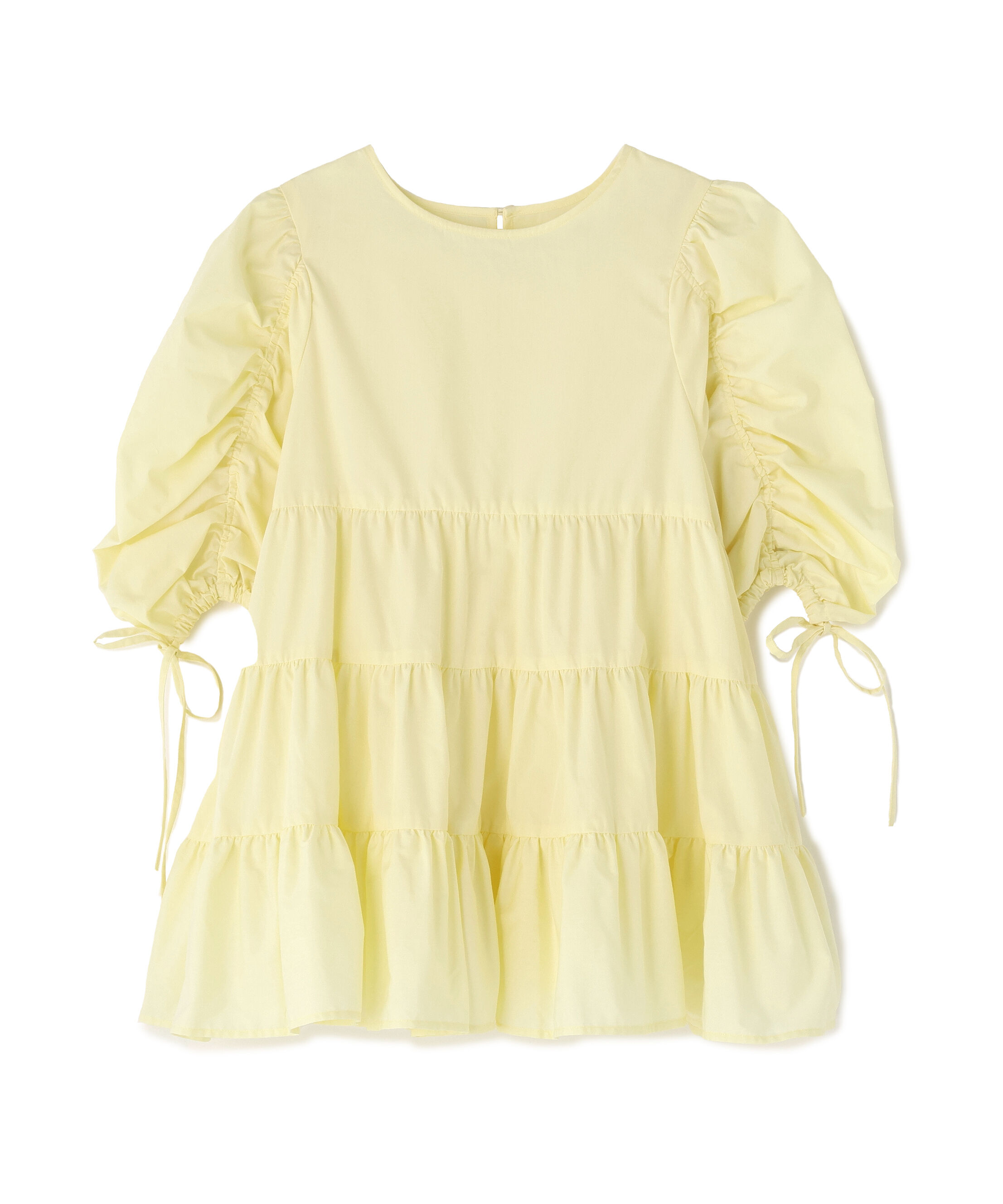  「ギャザースリーブティアードチュニックブラウス」|シャツ・ブラウス|