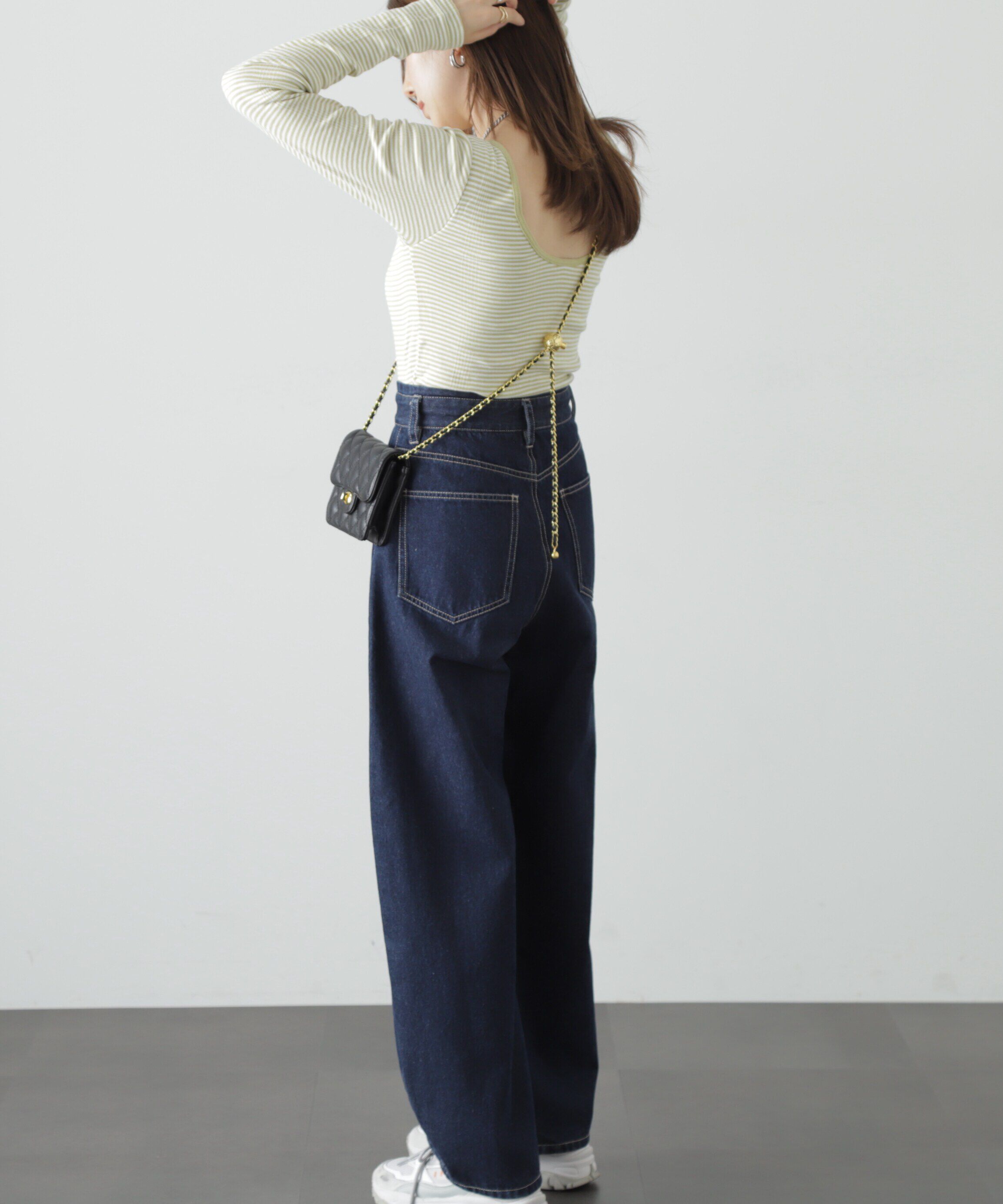  「Millerカップ付きボーダーロングＴシャツ」|Tシャツ・カットソー|