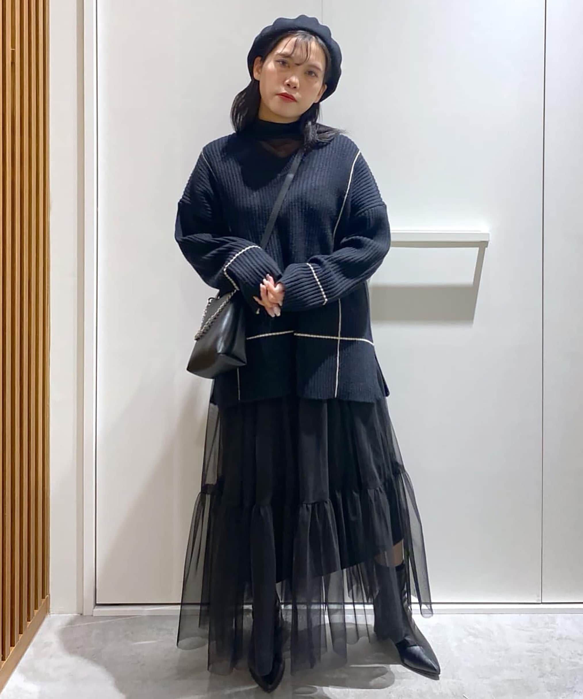  「2Wayネックウォーマー付きニット」|ニット・セーター|