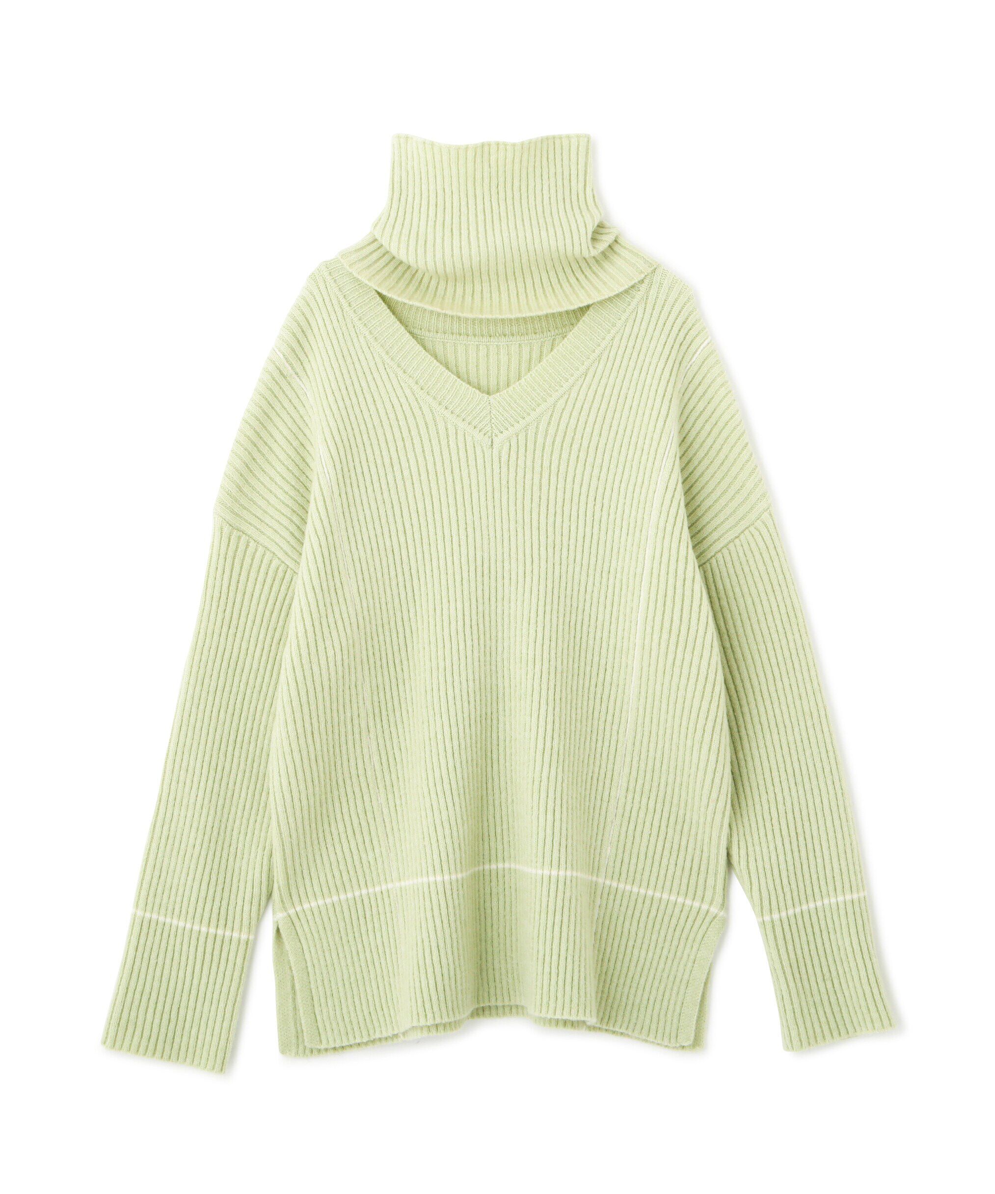  「2Wayネックウォーマー付きニット」|ニット・セーター|