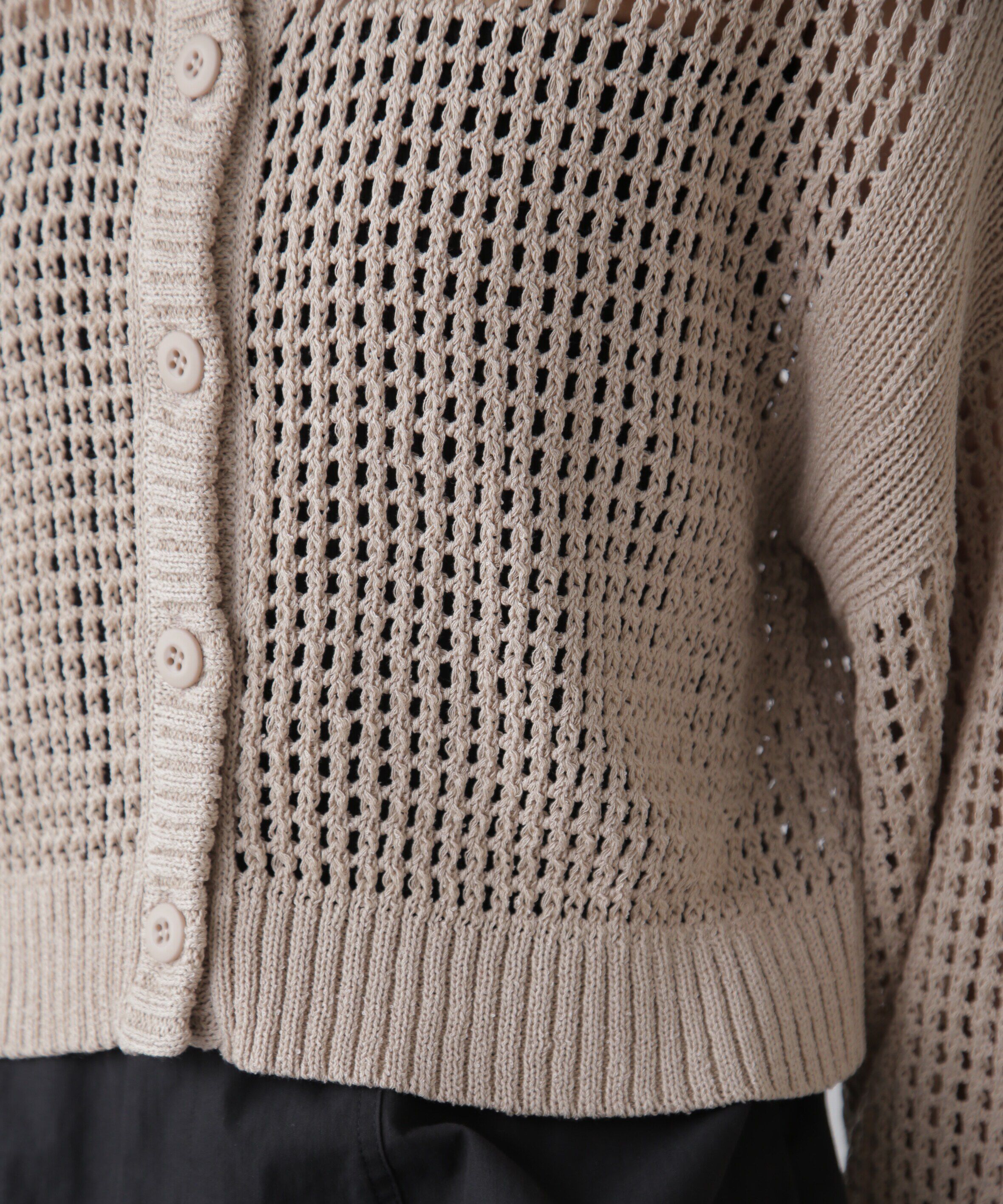  「前後2Wayメッシュニットカーディガン」|ニット・セーター|