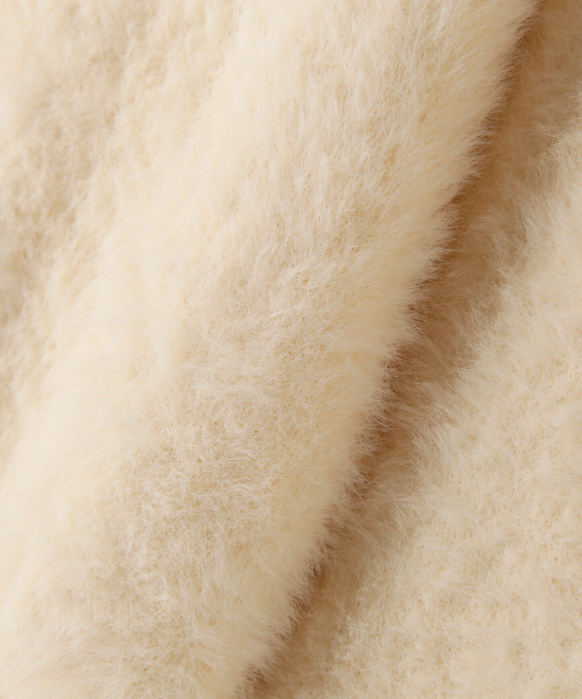  「ショートシャギーペプラムニットカーディガン」|ニット・セーター|