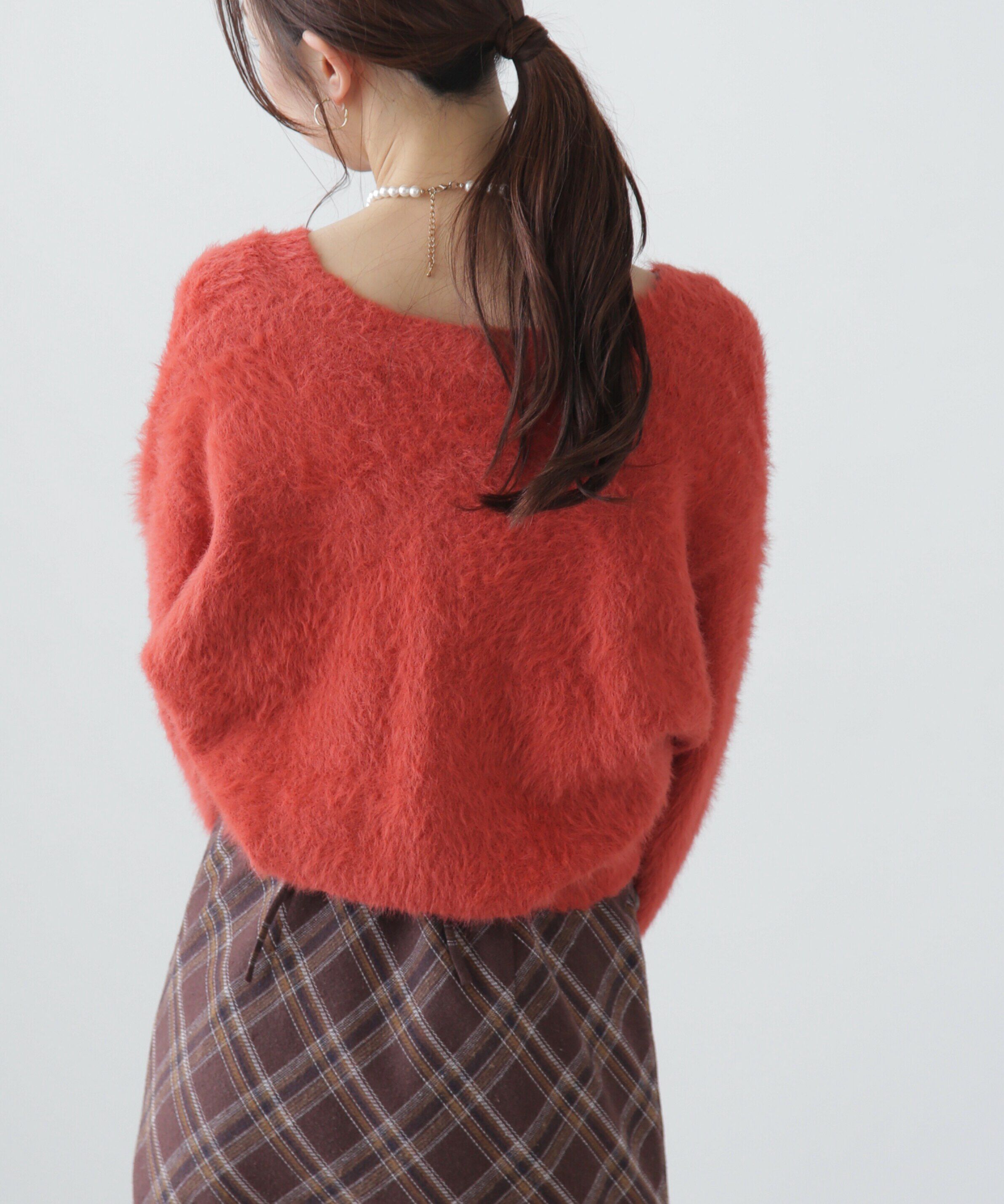  「Vネックシャギーカーディガン」|ニット・セーター|