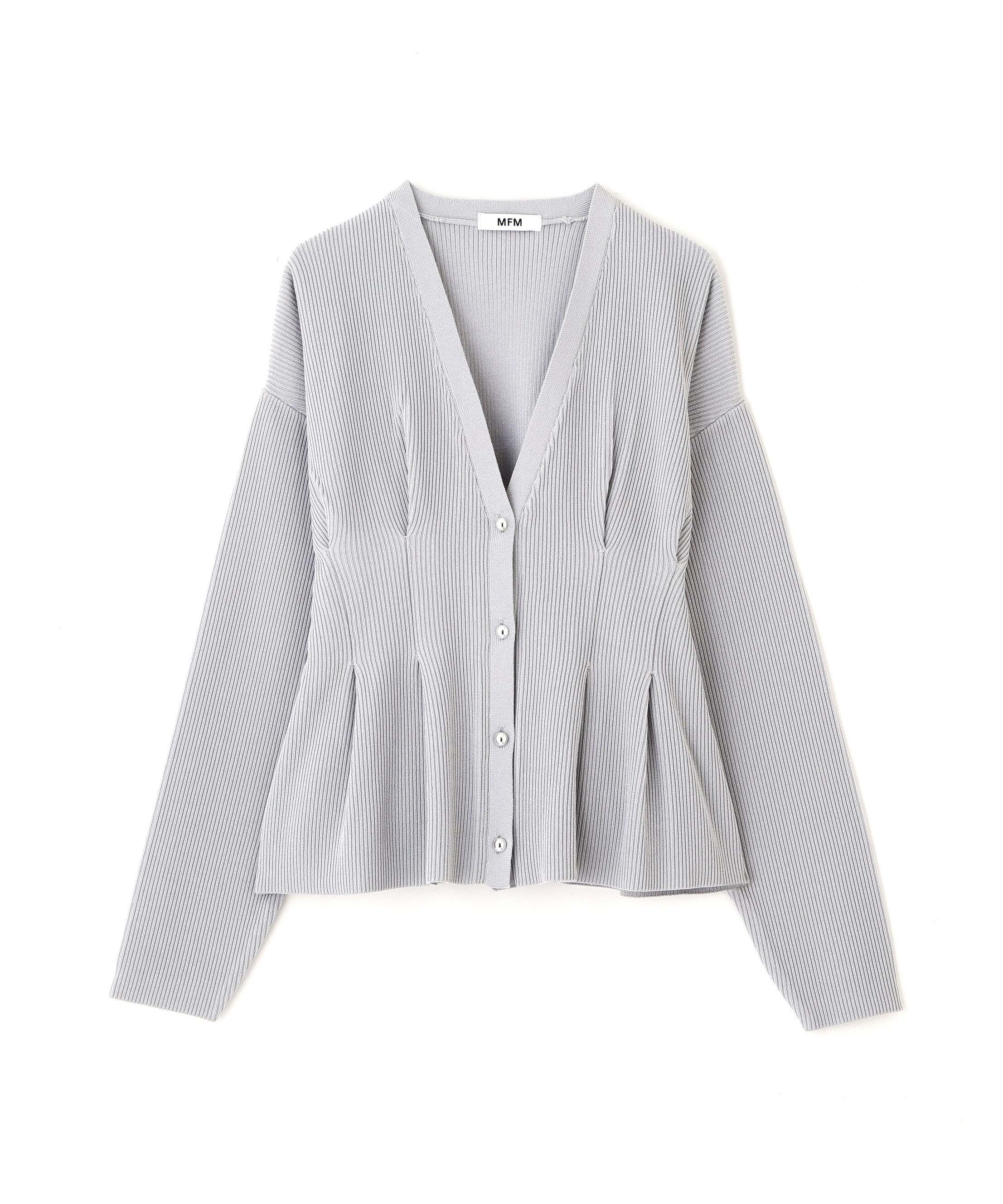  「ウエストタックメタリックボタンカーディガン」|ニット・セーター|