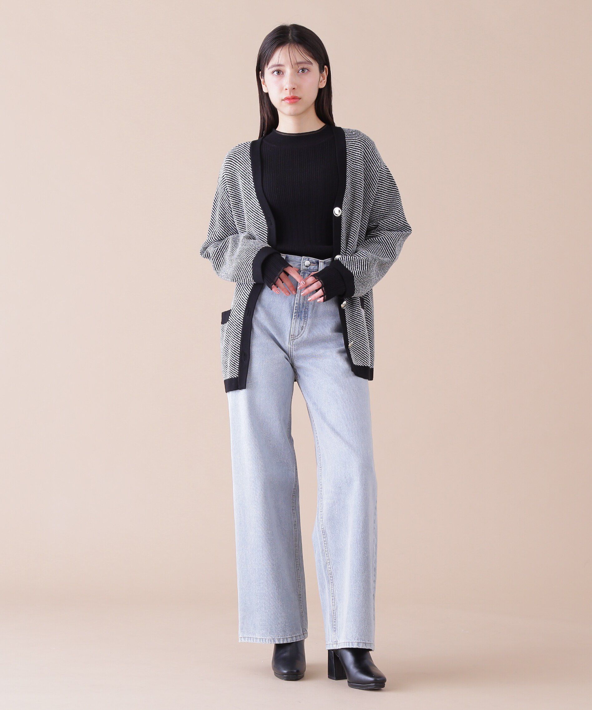  「◆ロングカーデ&times;ミニスカート　セットアップ」|ワンピース|