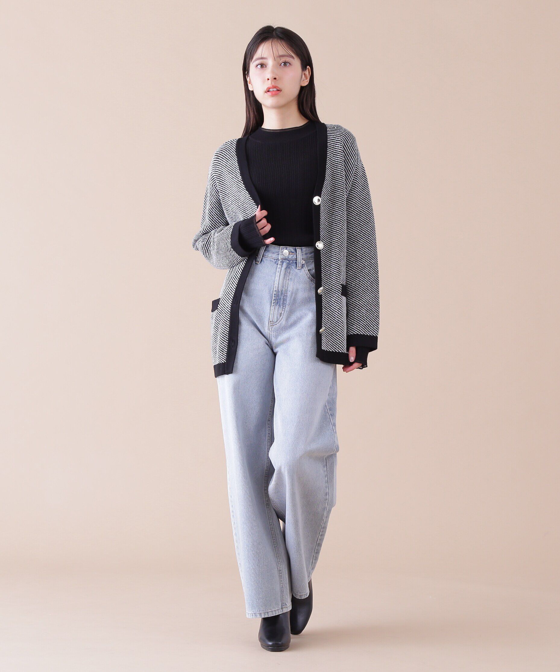  「◆ロングカーデ&times;ミニスカート　セットアップ」|ワンピース|