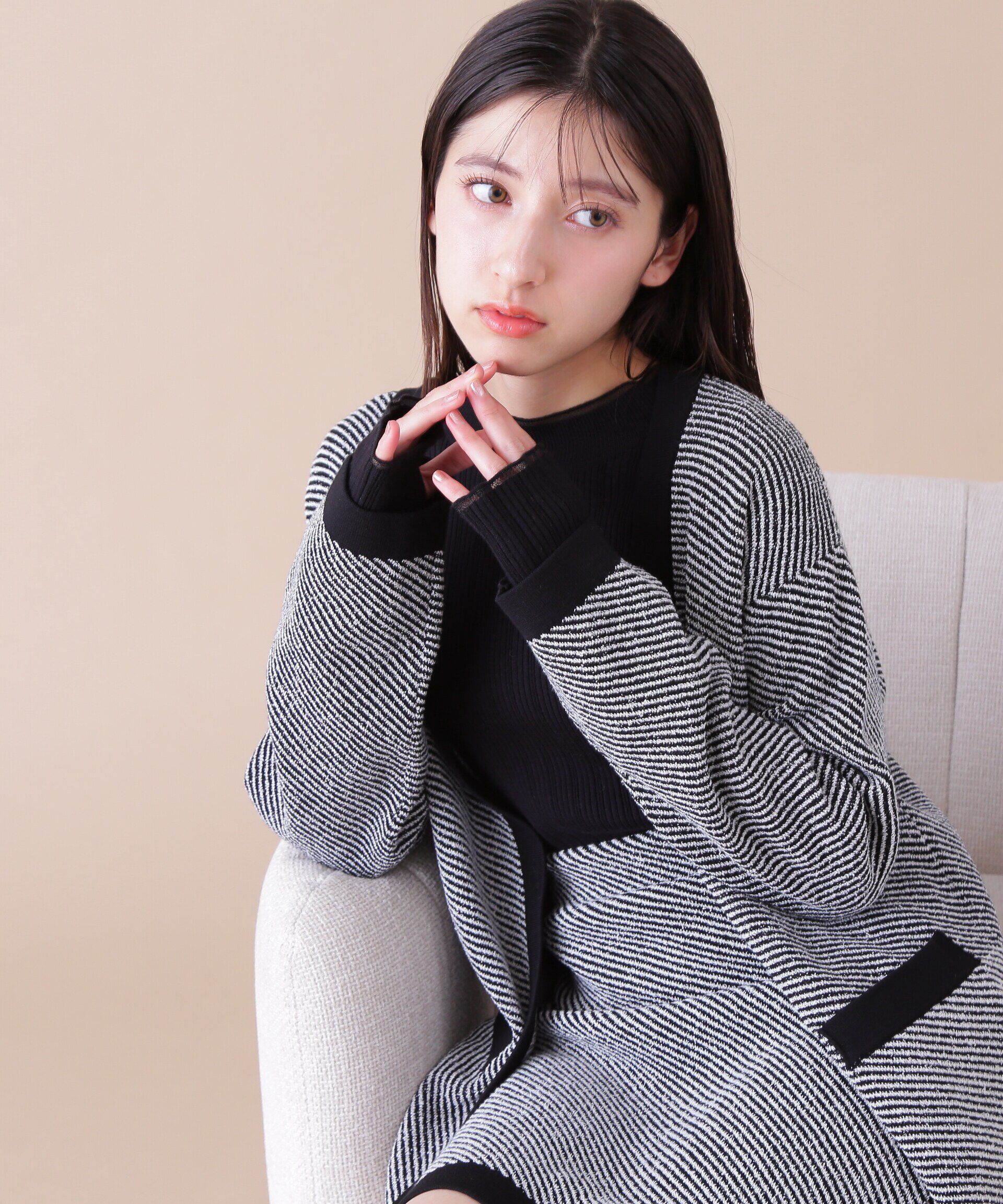  「◆ロングカーデ&times;ミニスカート　セットアップ」|ワンピース|