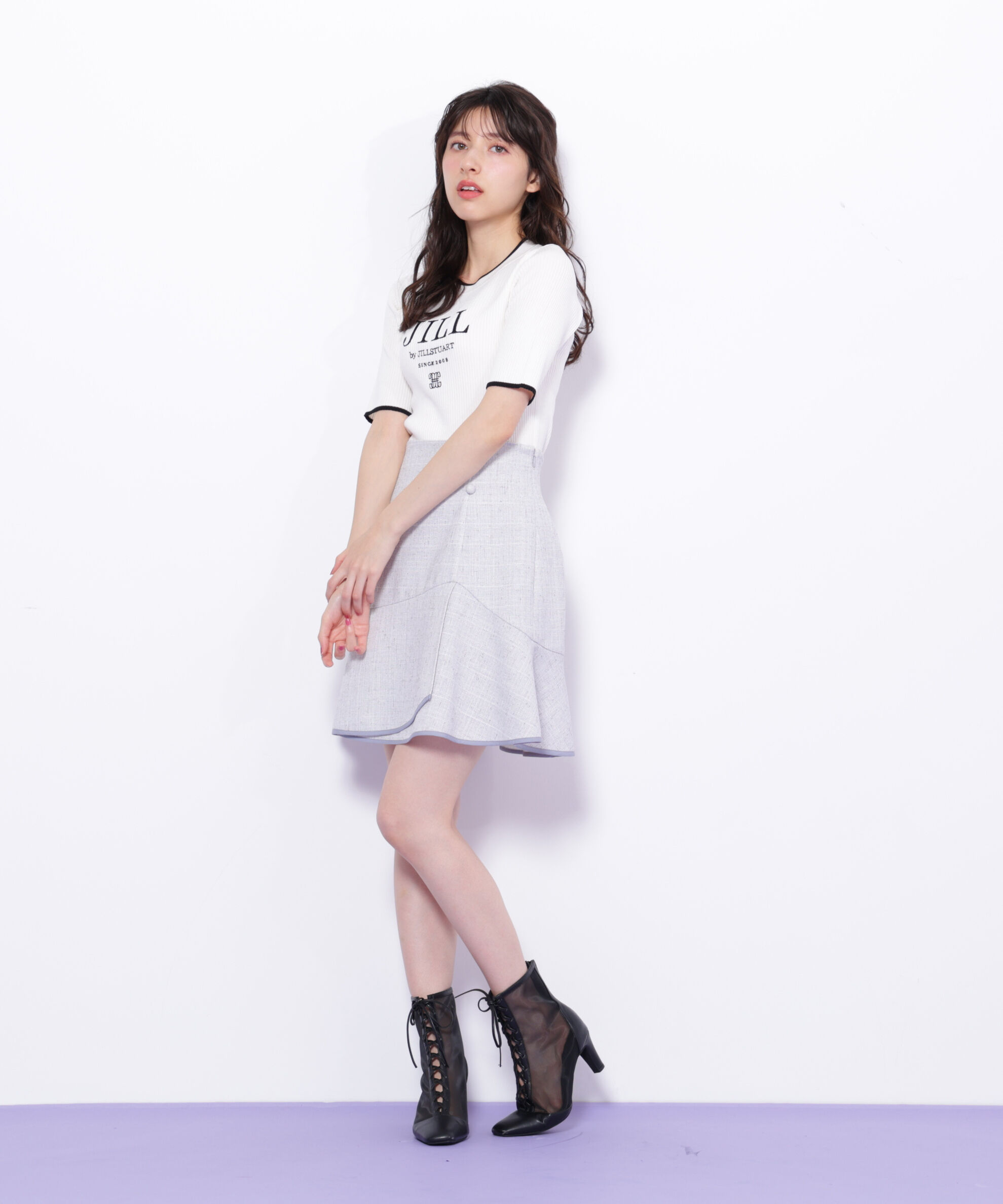  「ロゴ刺繍コンパクトリブニット」|ニット・セーター|