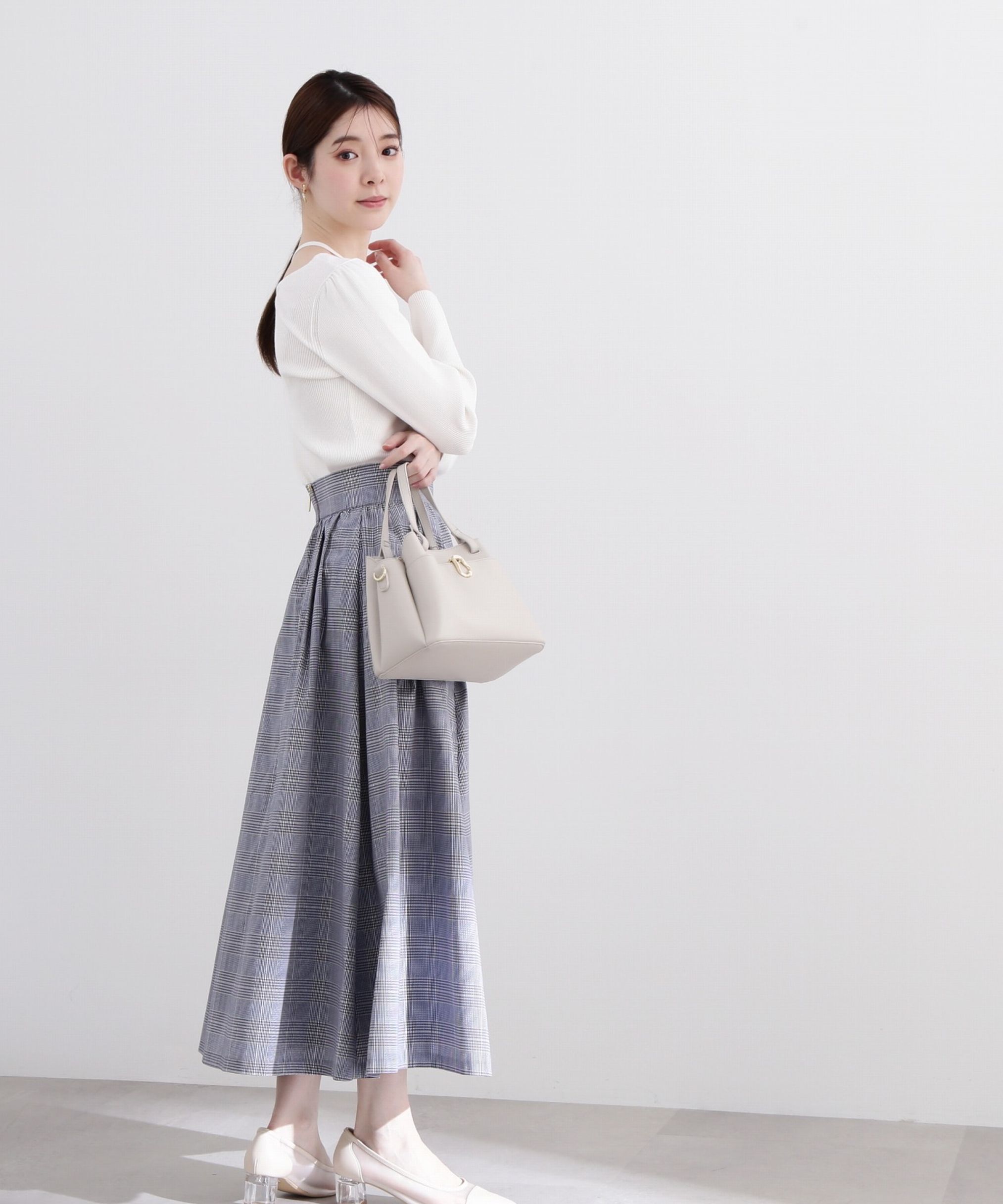 PROPORTION BODY DRESSING「チェックギャザースカート」|スカート|