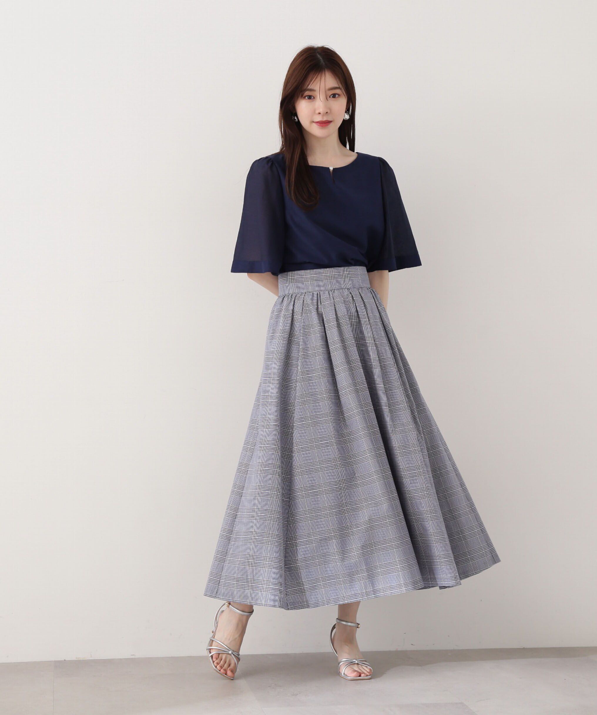 PROPORTION BODY DRESSING「チェックギャザースカート」|スカート|