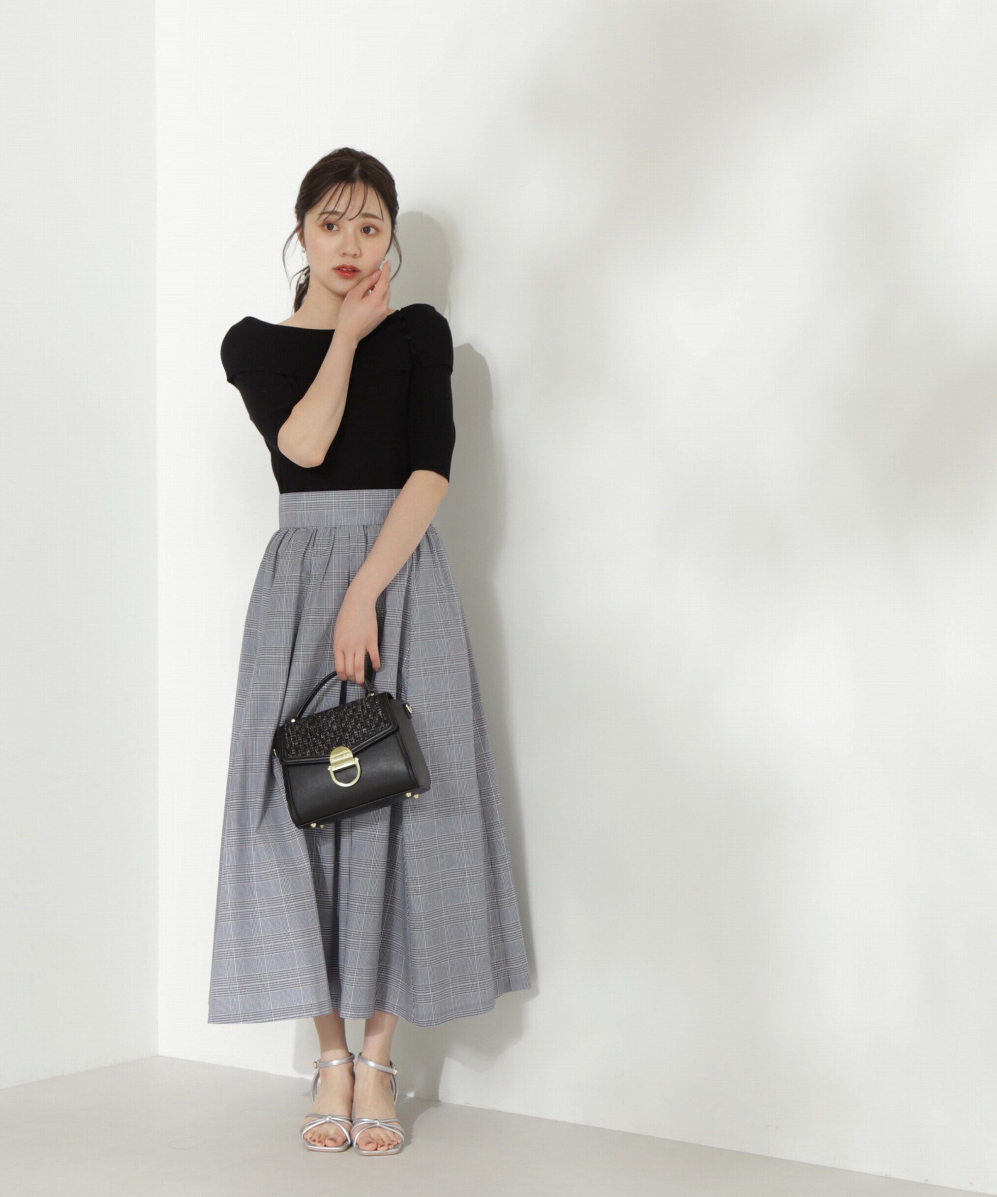 PROPORTION BODY DRESSING「チェックギャザースカート」|スカート|