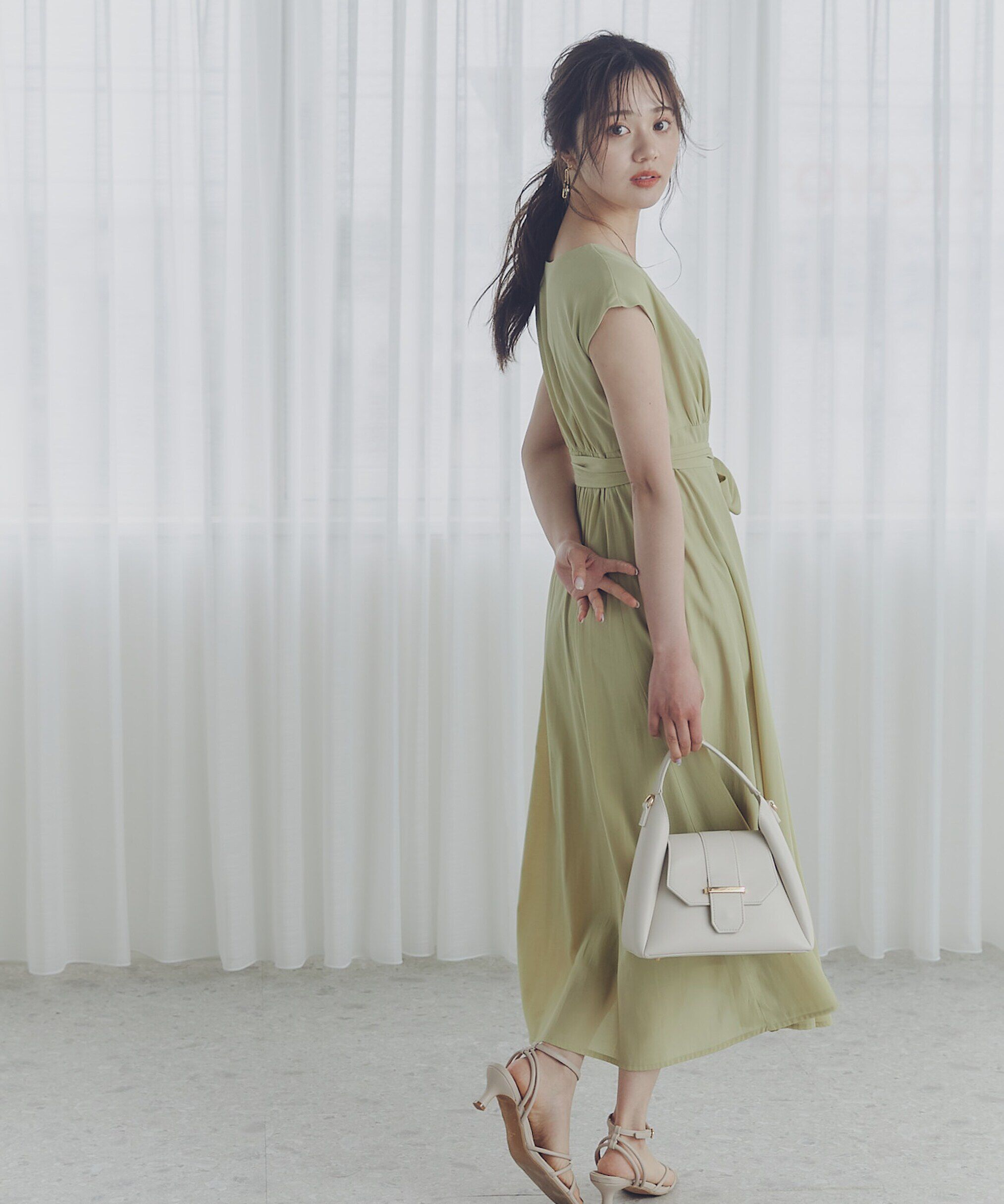 PROPORTION BODY DRESSING「Vネックシャツワンピース」|ワンピース|