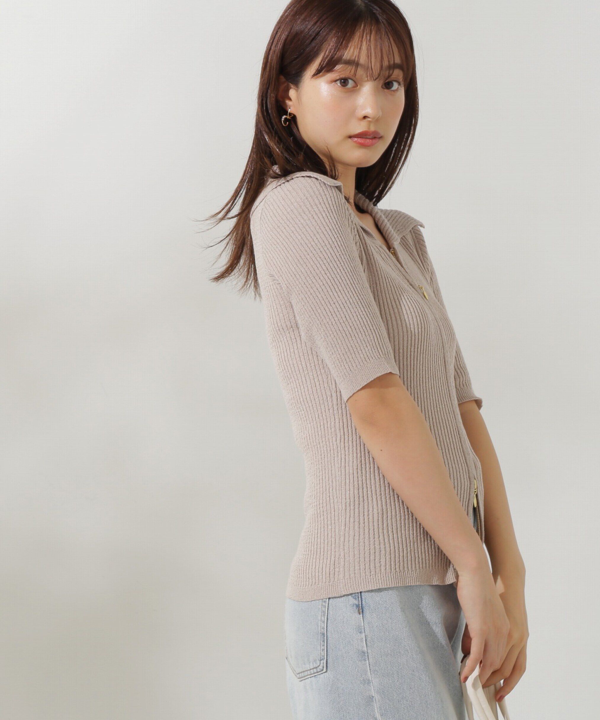 PROPORTION BODY DRESSING「ジップニット 新色カラー：ベージュ、ラベンダー」|ニット・セーター|