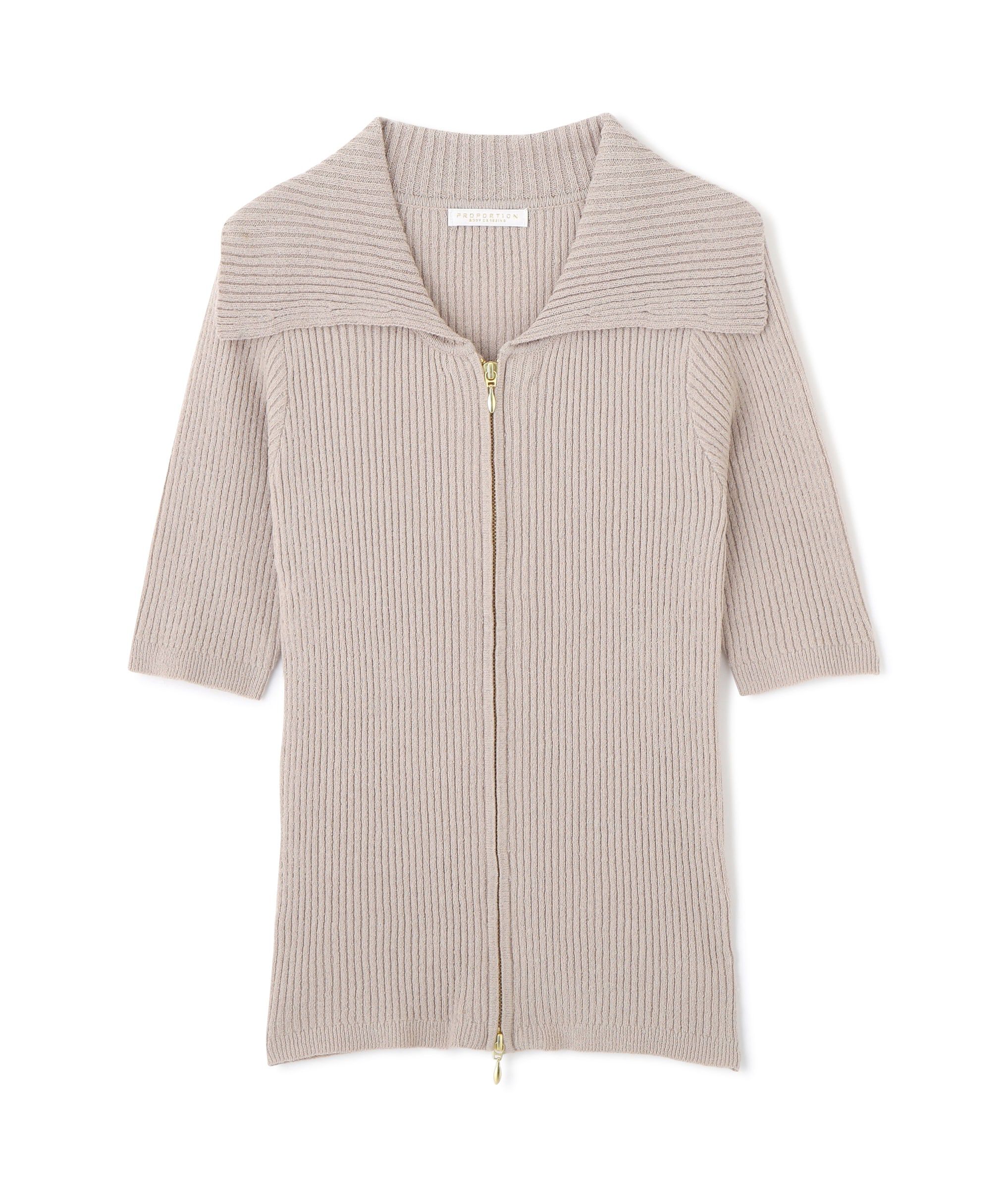 PROPORTION BODY DRESSING「ジップニット 新色カラー：ベージュ、ラベンダー」|ニット・セーター|