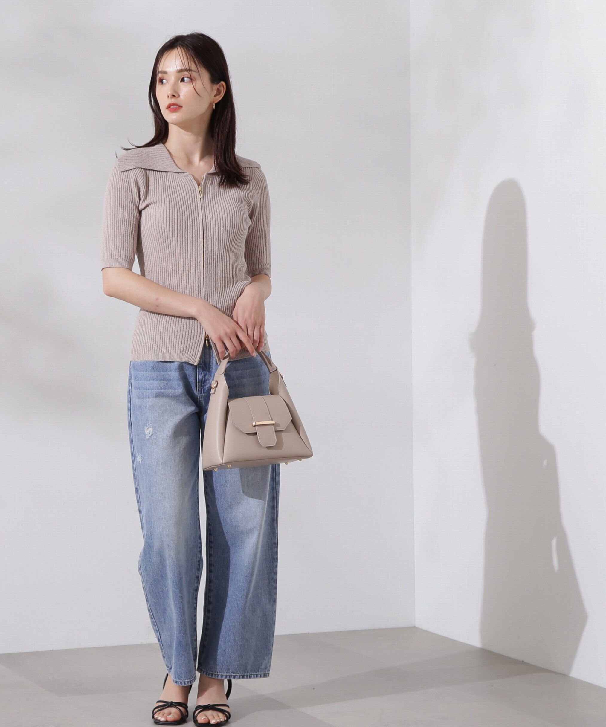 PROPORTION BODY DRESSING「ジップニット 新色カラー：ベージュ、ラベンダー」|ニット・セーター|